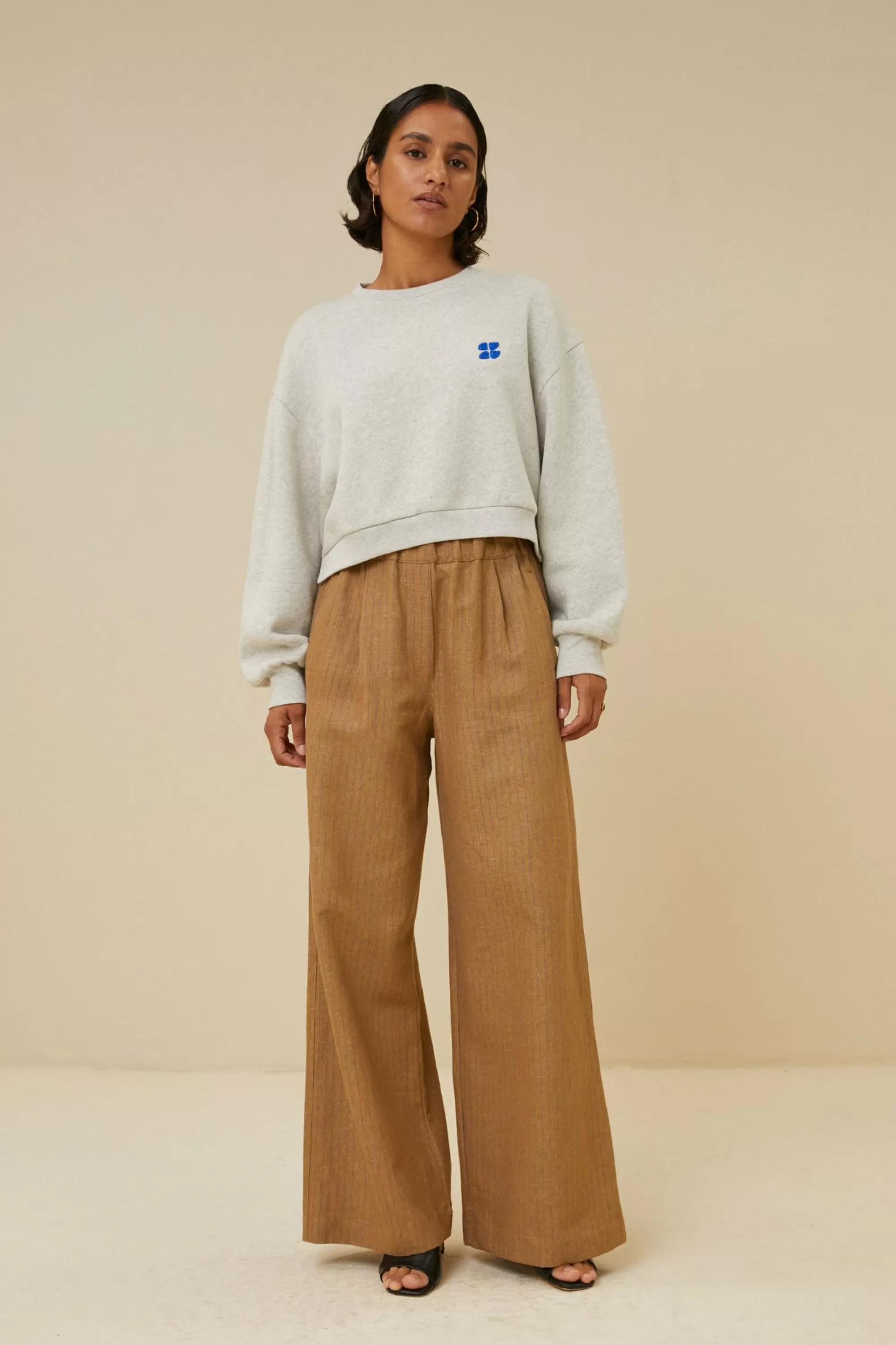 By bar Benji Italian Stripe Pant Khaki Discount