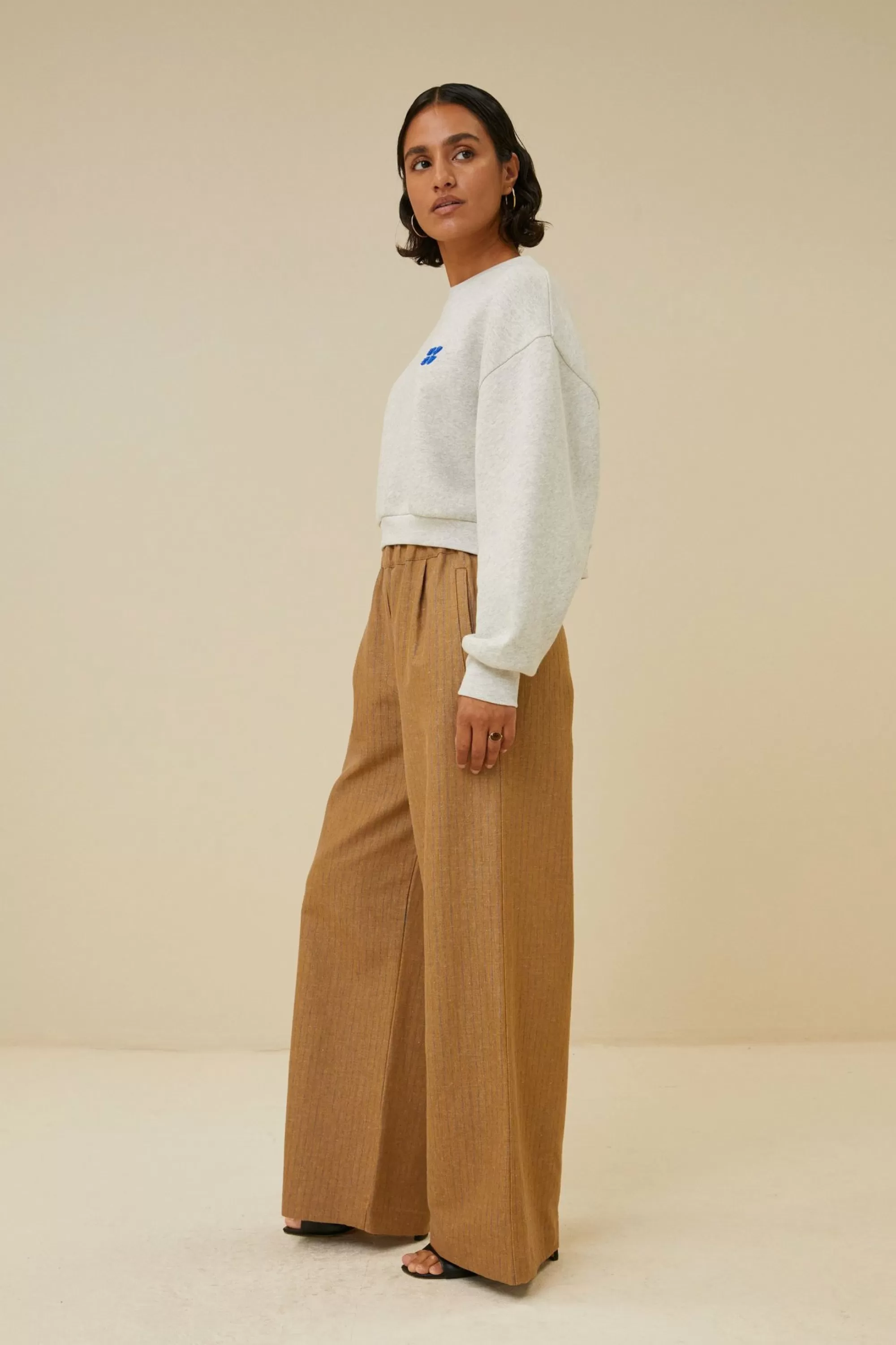 By bar Benji Italian Stripe Pant Khaki Discount