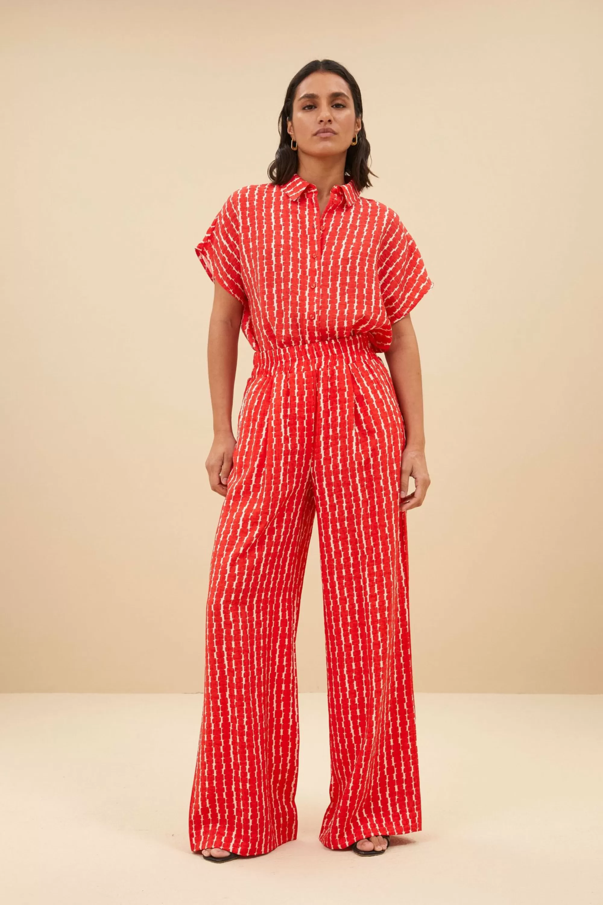 By bar Benji Red Groove Pant Red-Groove-Print Store