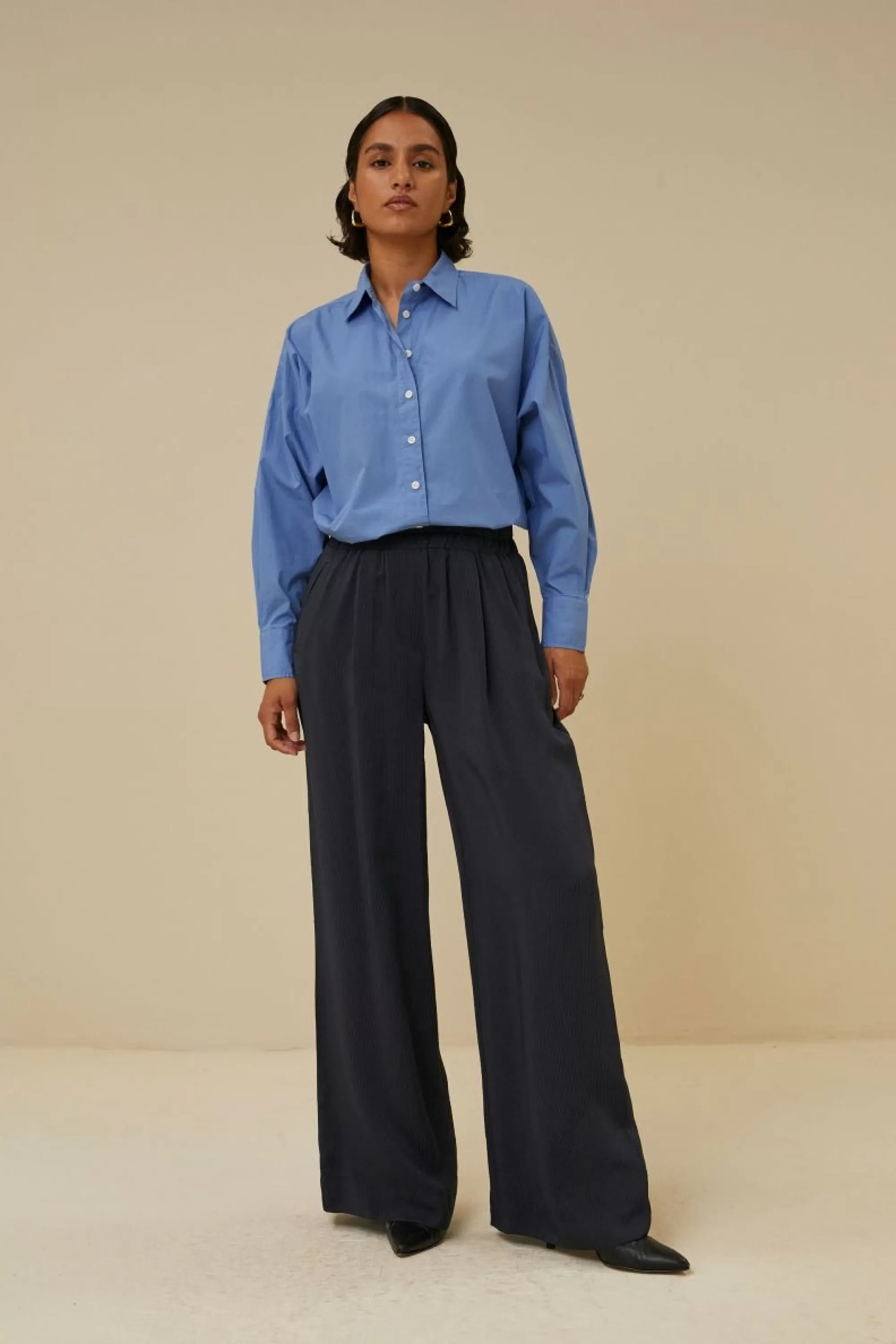 By bar Benji Satin Stripe Pant Graphite Cheap