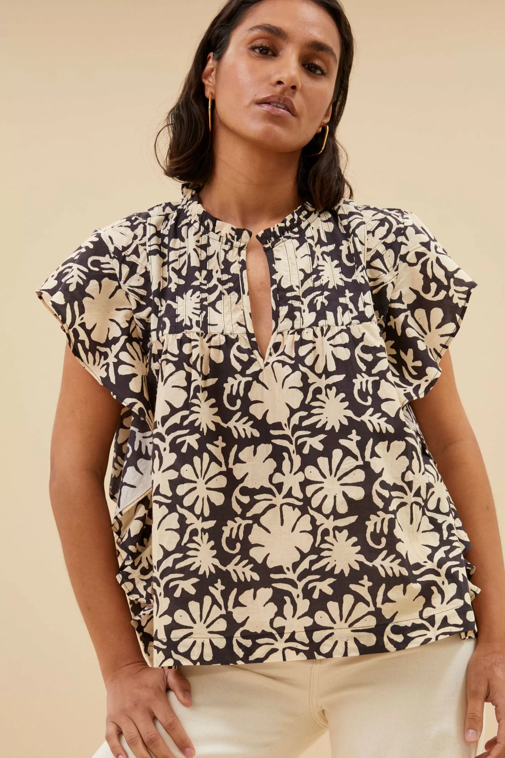 By bar Danee Veda Blouse Veda-Print Flash Sale