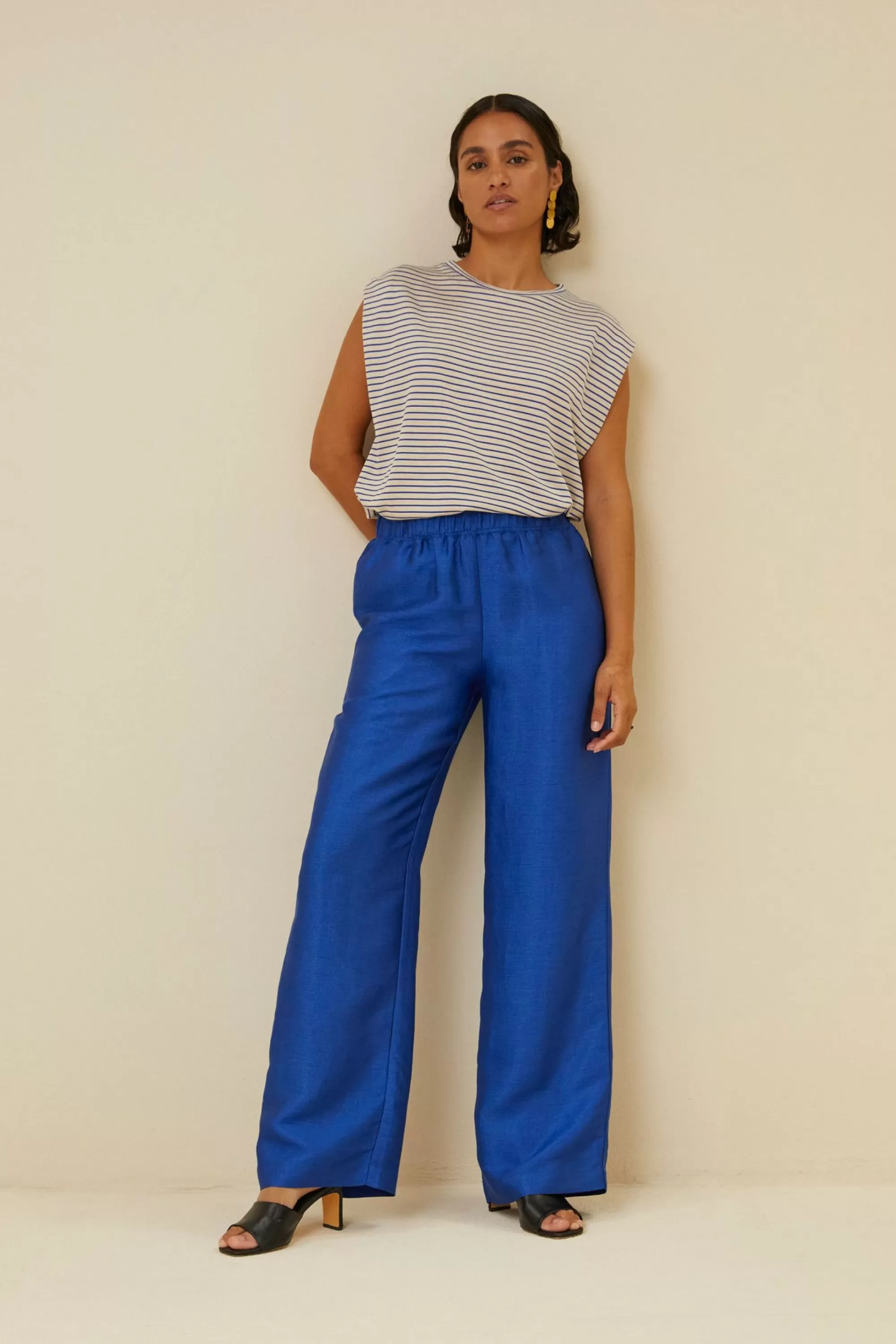 By bar Diede Small Stripe Top Kingsblue Online