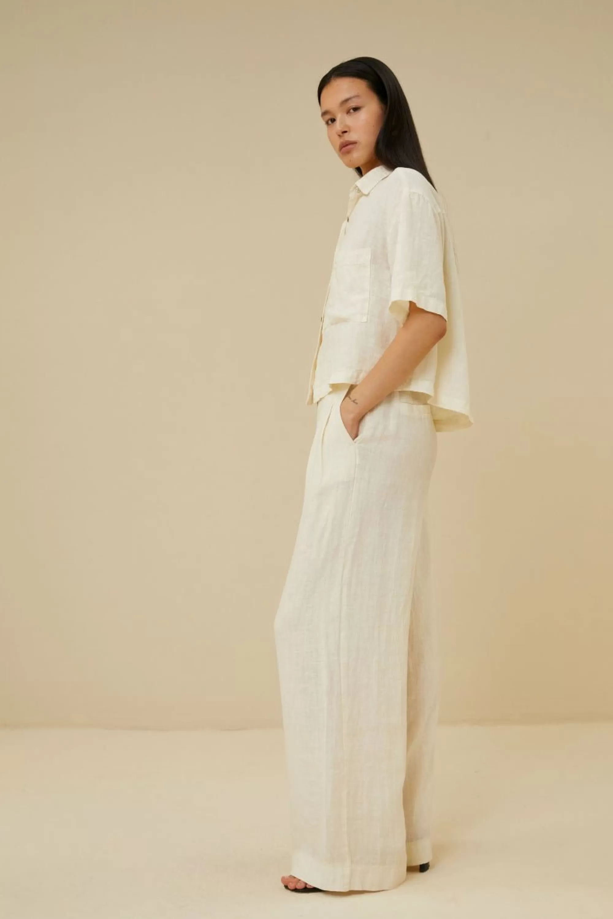 By bar Eli Linen Pant Cream Best Sale