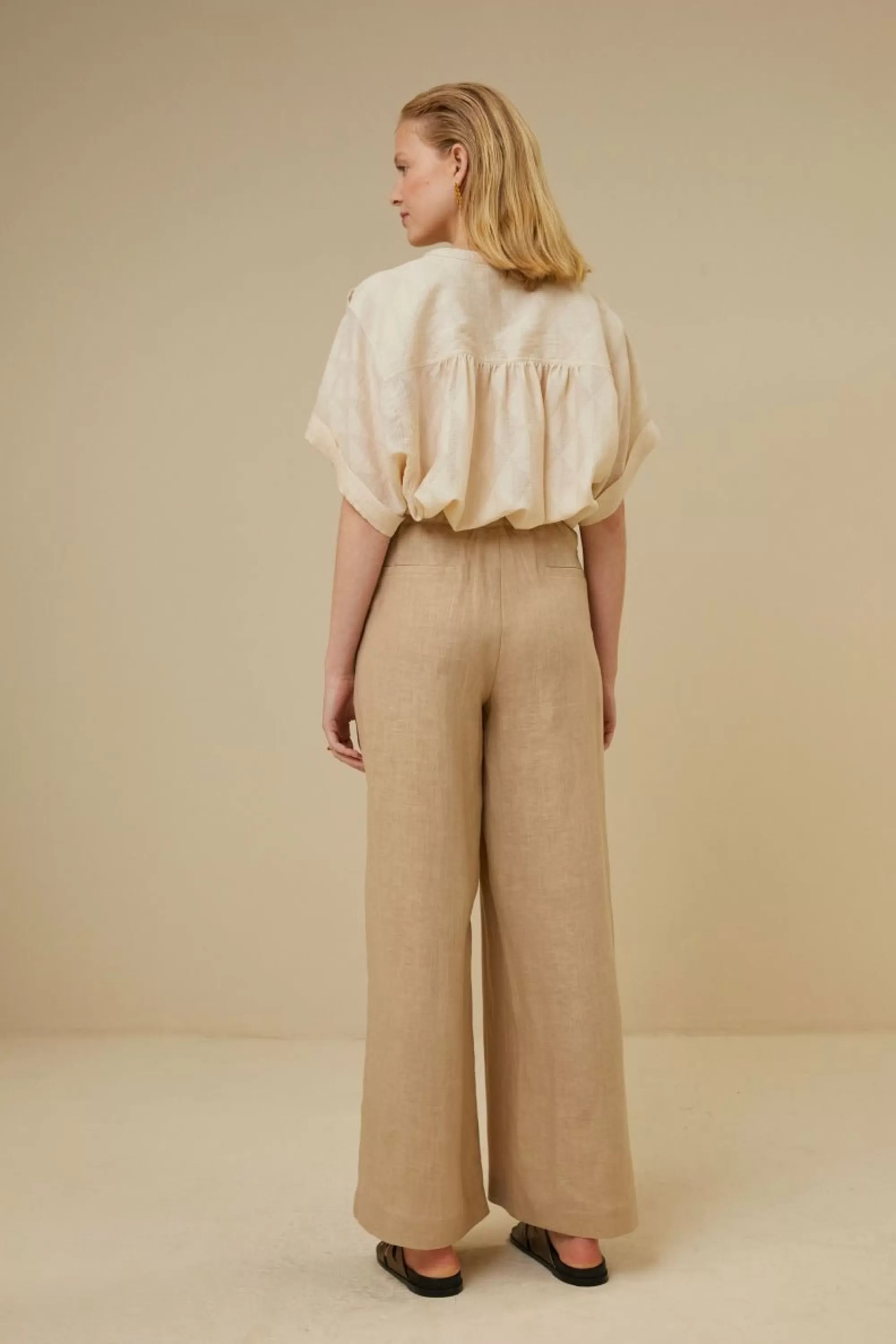 By bar Eli Linen Pant Latte New