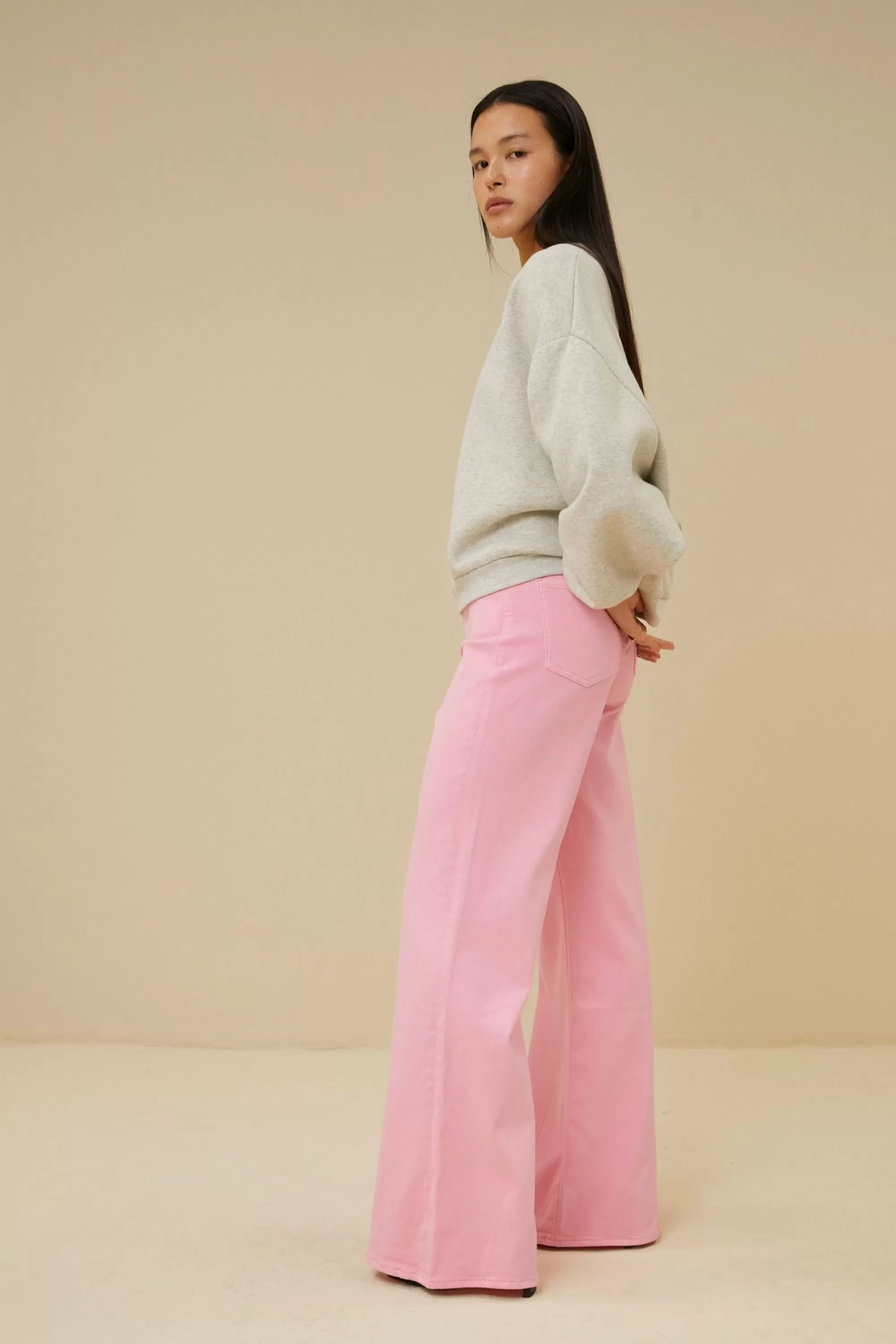 By bar Femme Organic Twill Pant Bubblegum Flash Sale