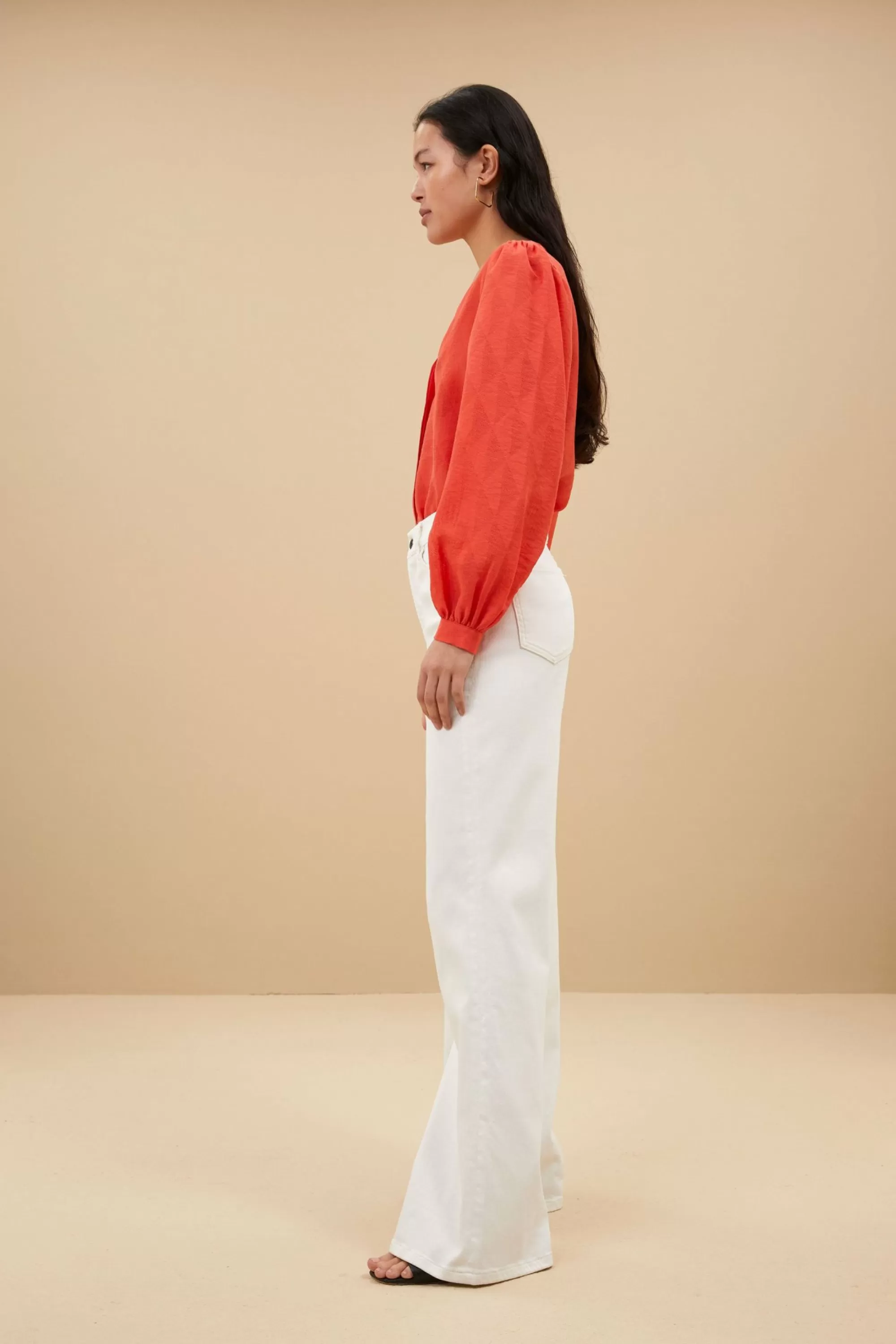 By bar Femme Organic Twill Pant Off-White Outlet