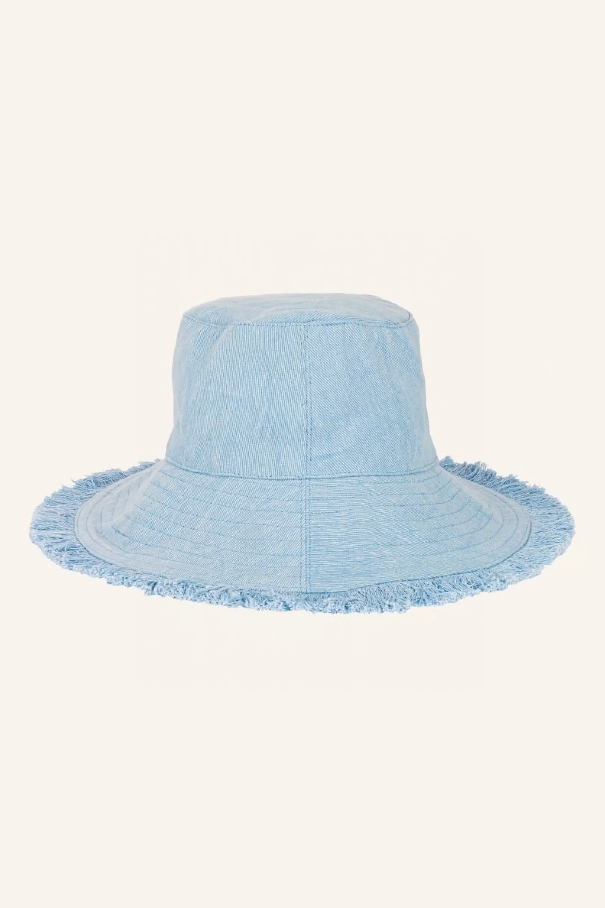 By bar Fringed Bucket Hat Light-Denim Online