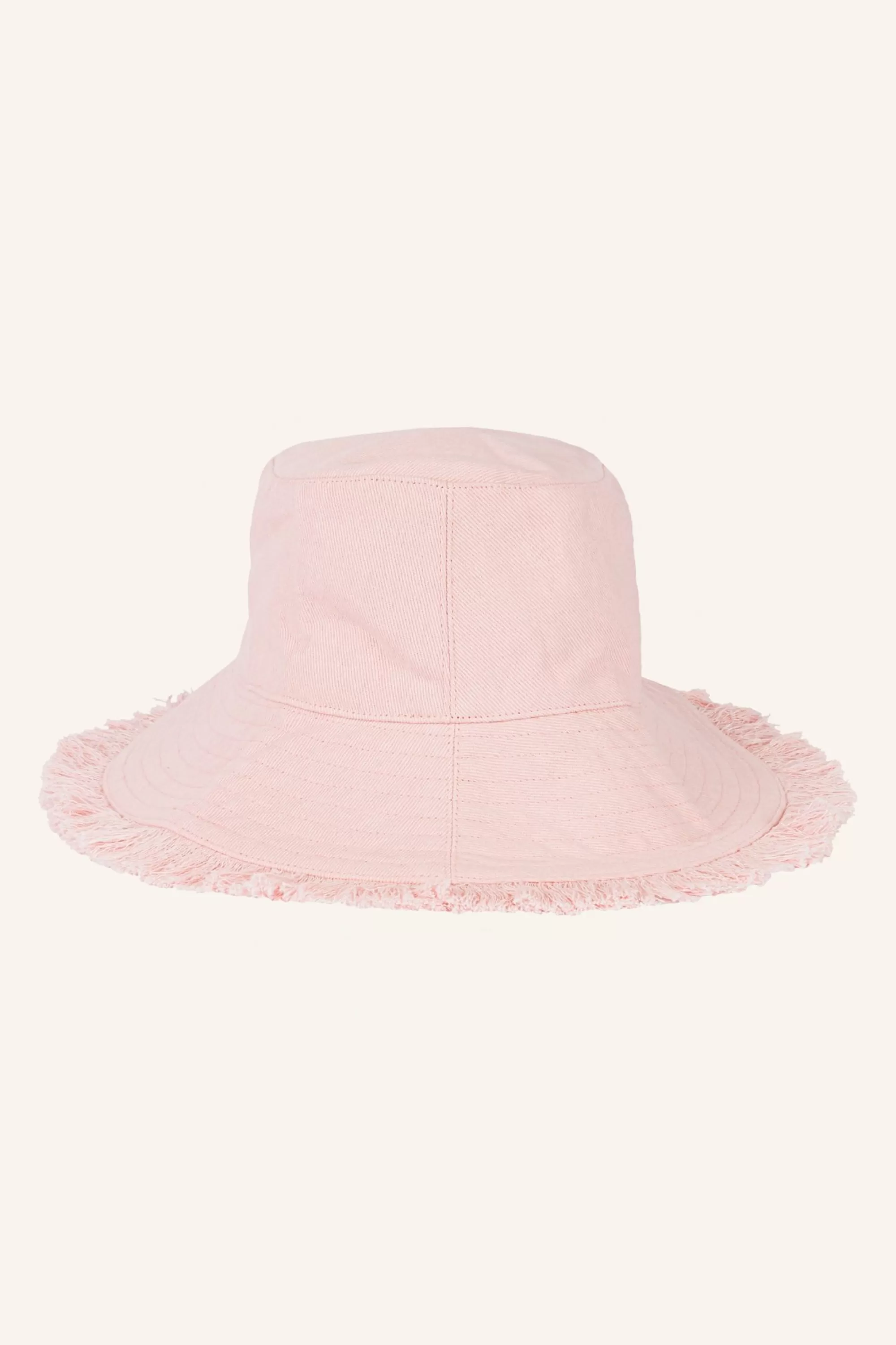 By bar Fringed Bucket Hat Light-Pink Hot