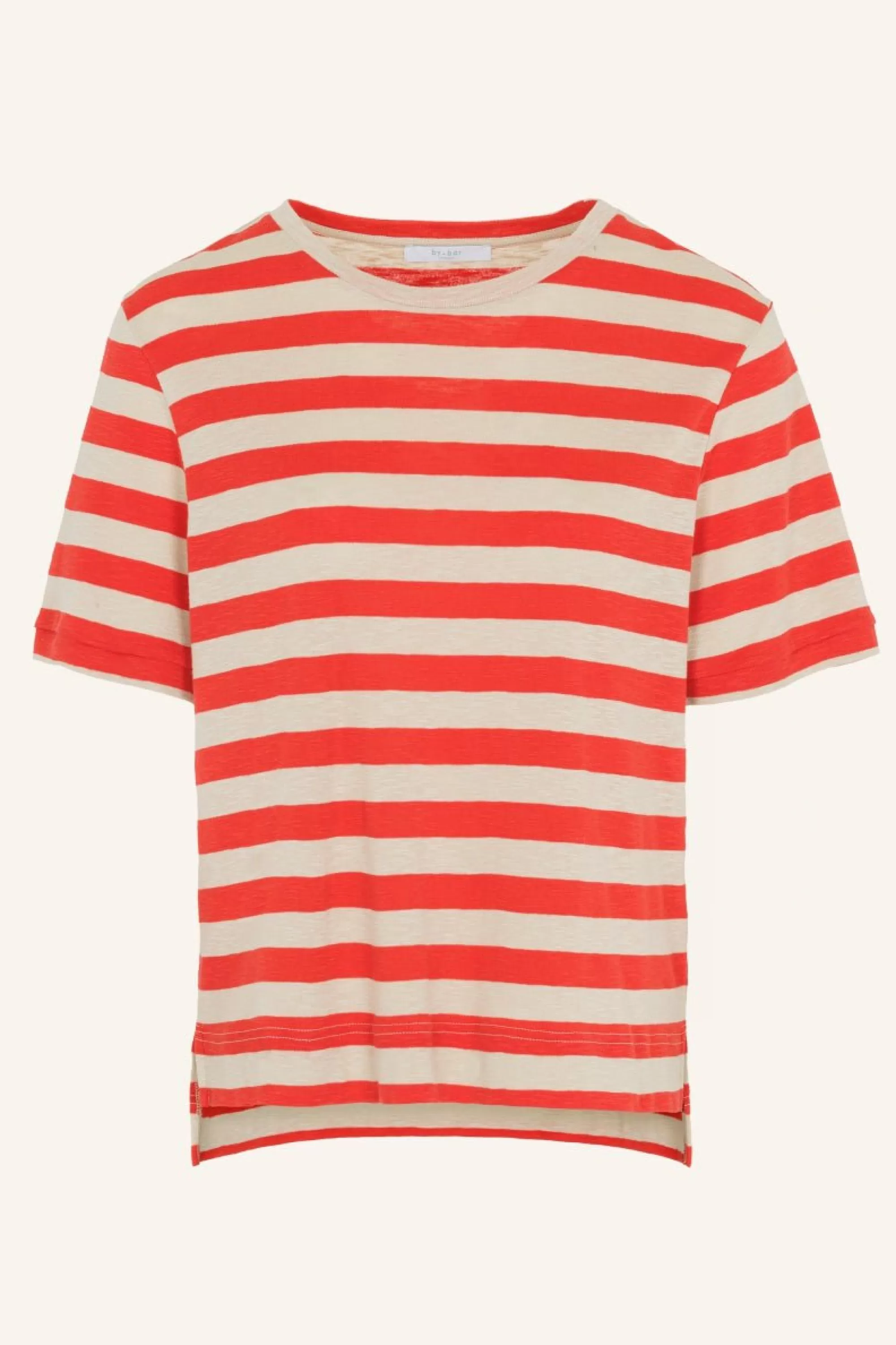 By bar Hope Big Stripe Top Poppy-Red Discount