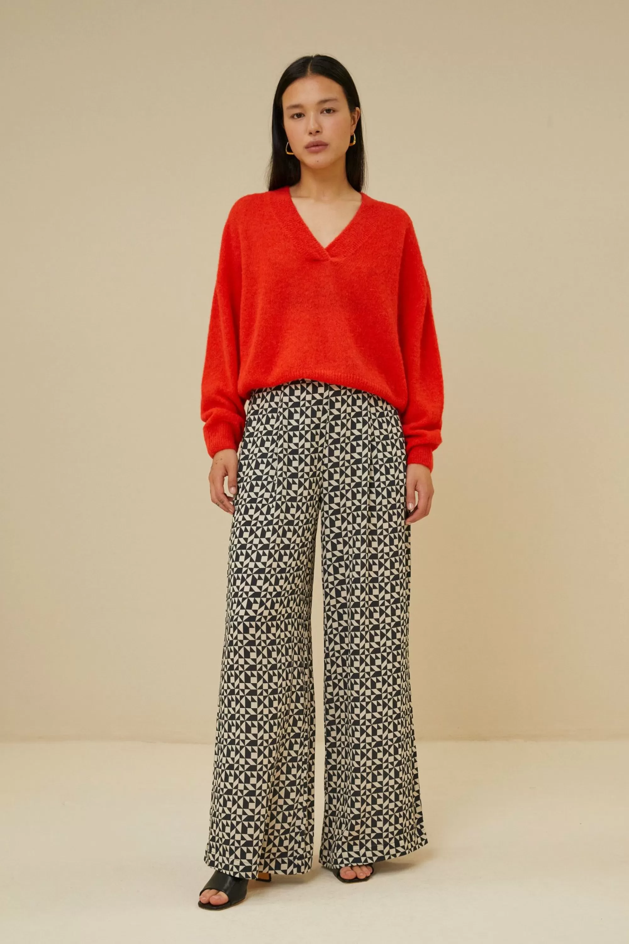 By bar Izzy Pullover Poppy-Red Fashion