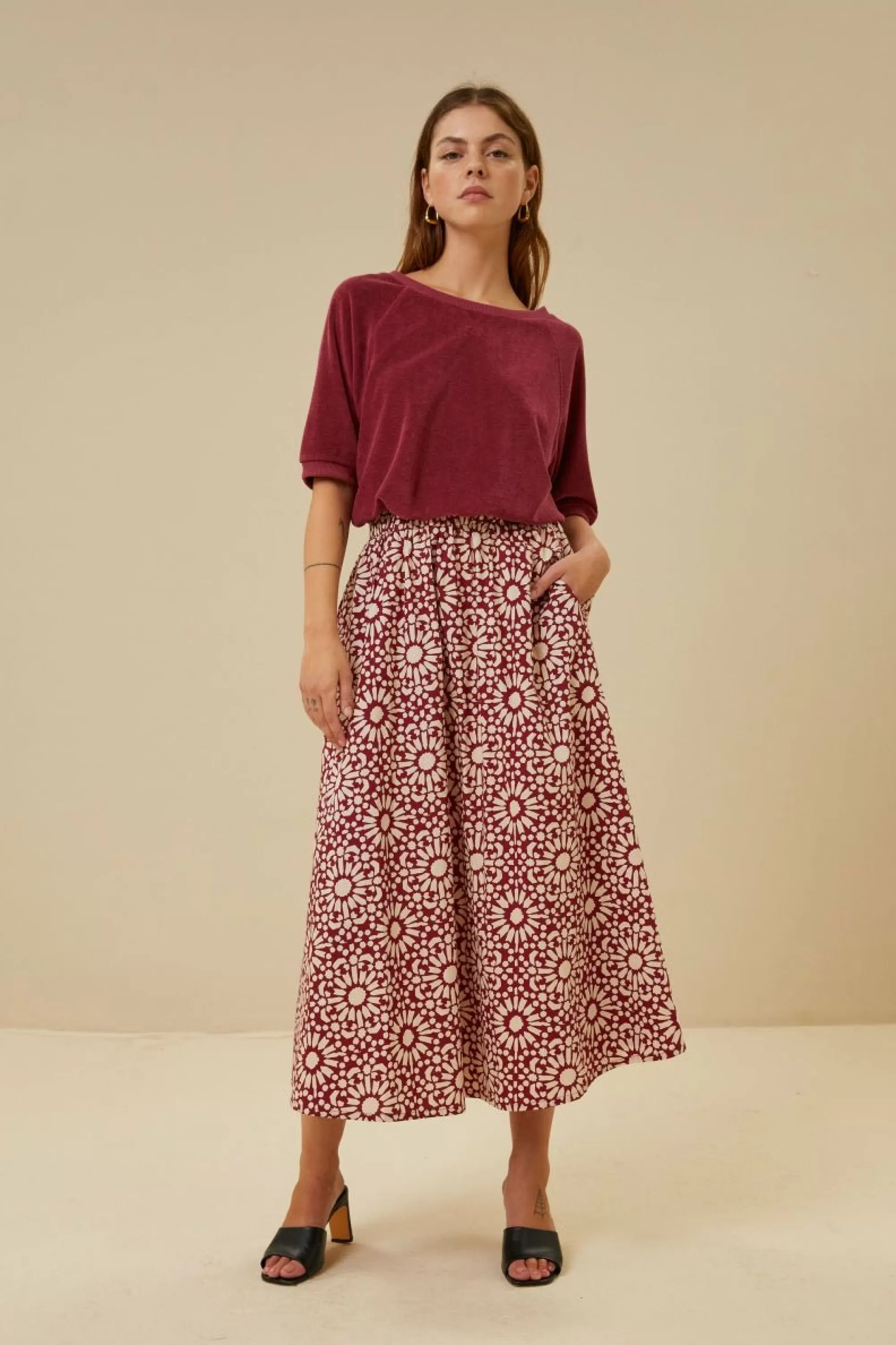 By bar Juta Sunflower Skirt Sunflower-Print Clearance