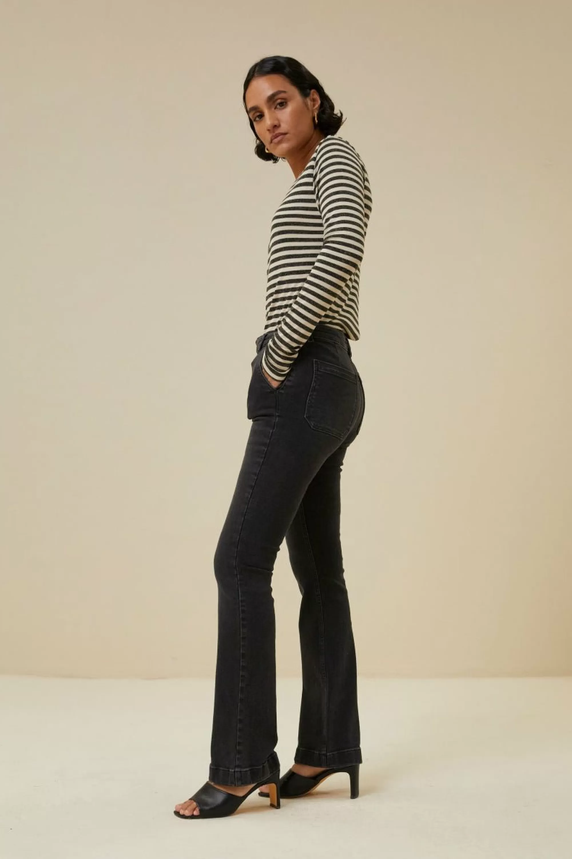 By bar Leila Lb Pant Jet-Black Cheap