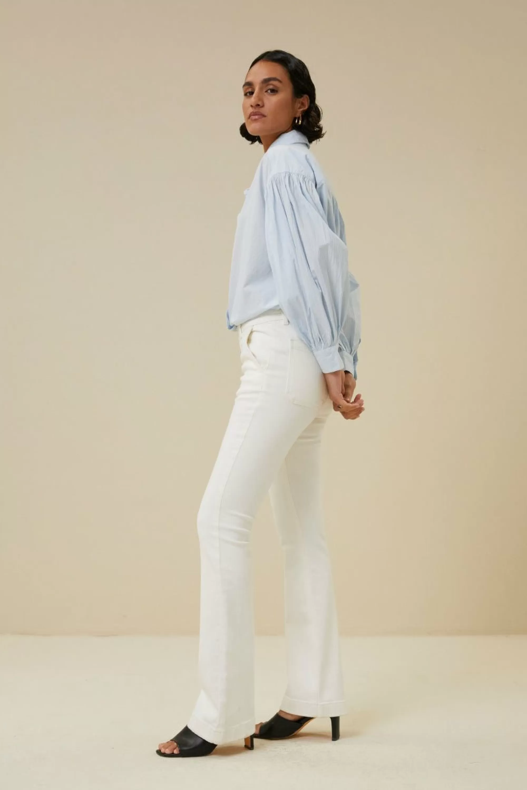 By bar Leila Pant Twill T Off-White Online