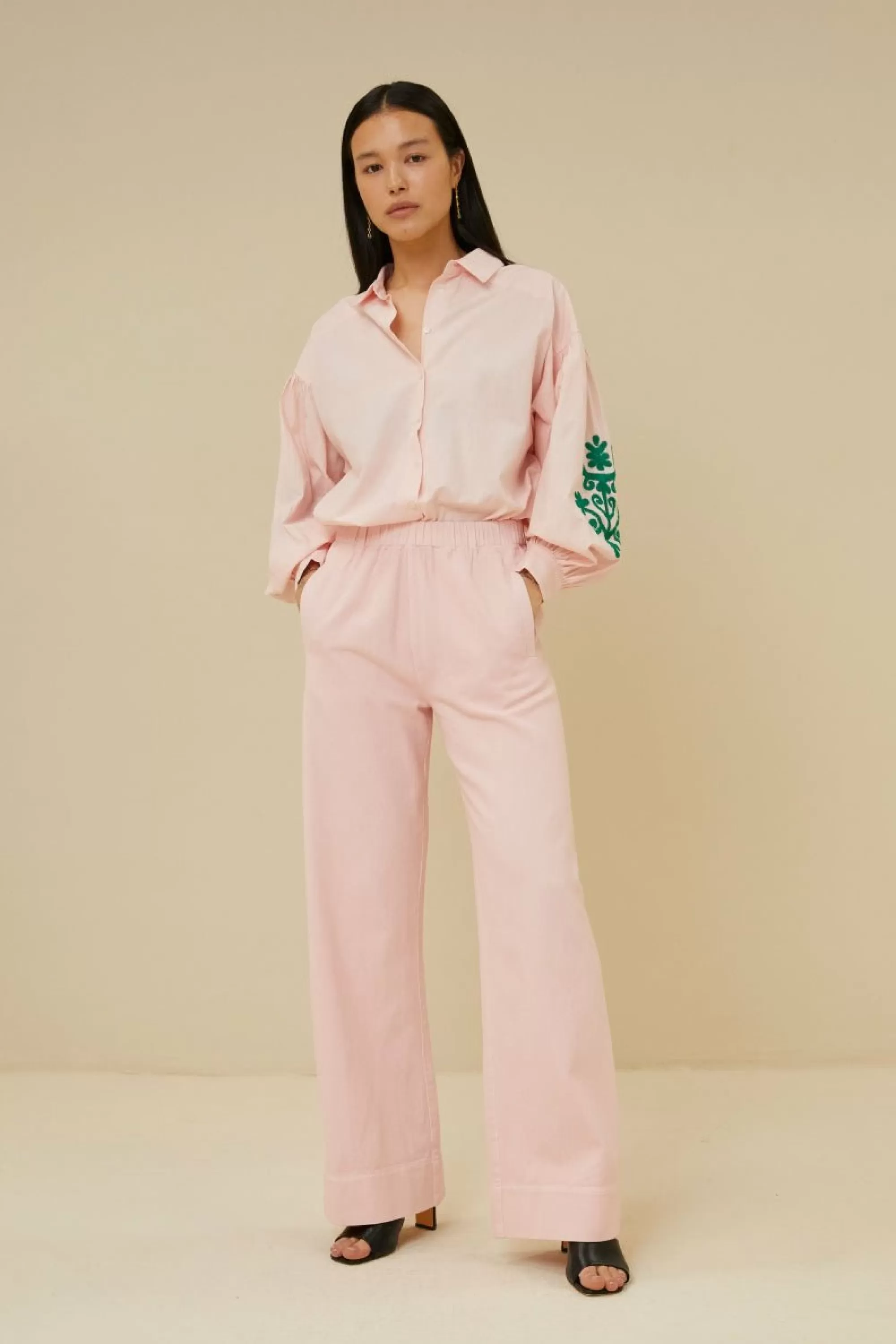 By bar Mees Twill Pant Light-Pink New