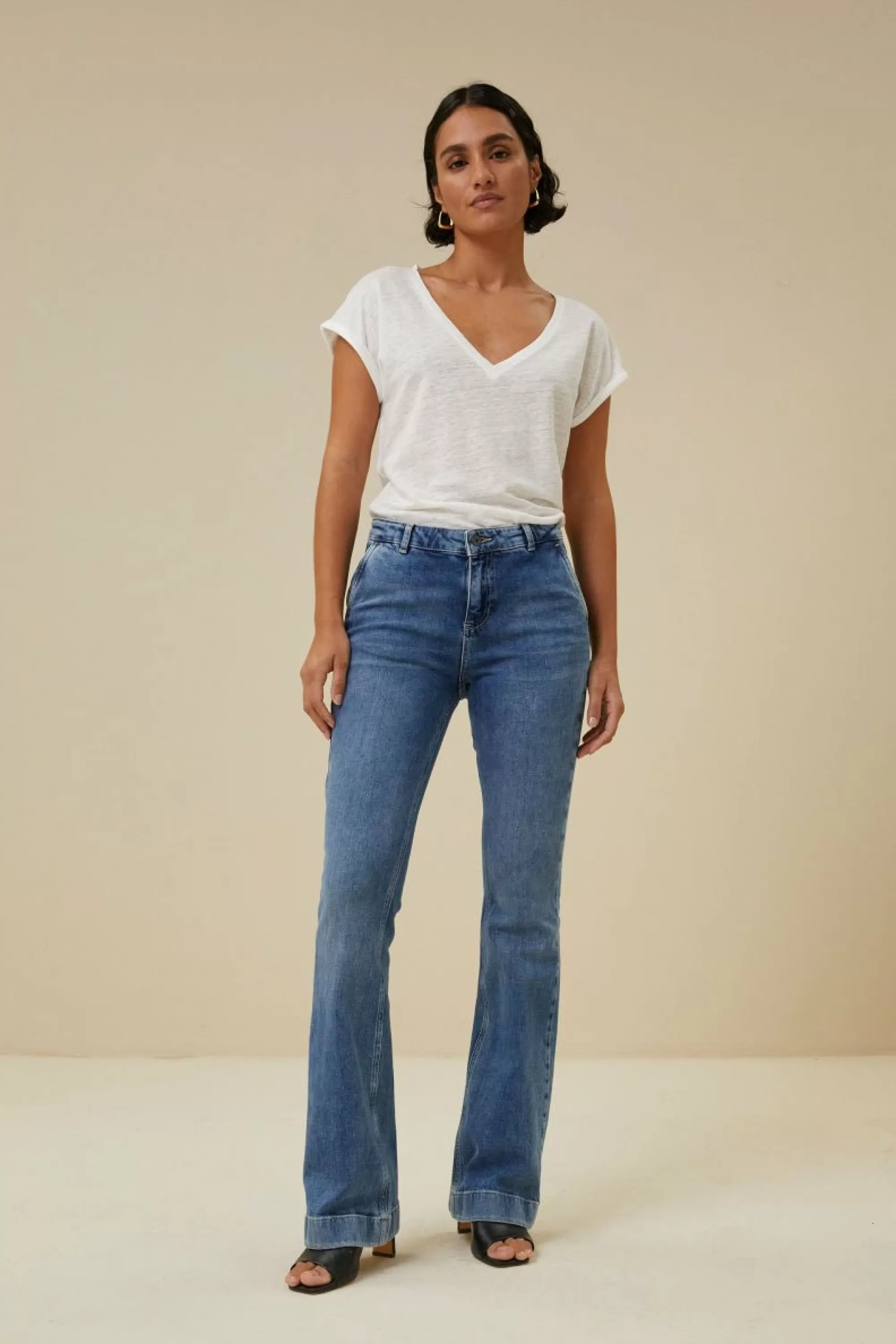 By bar Mila Linen Top Off-White Shop