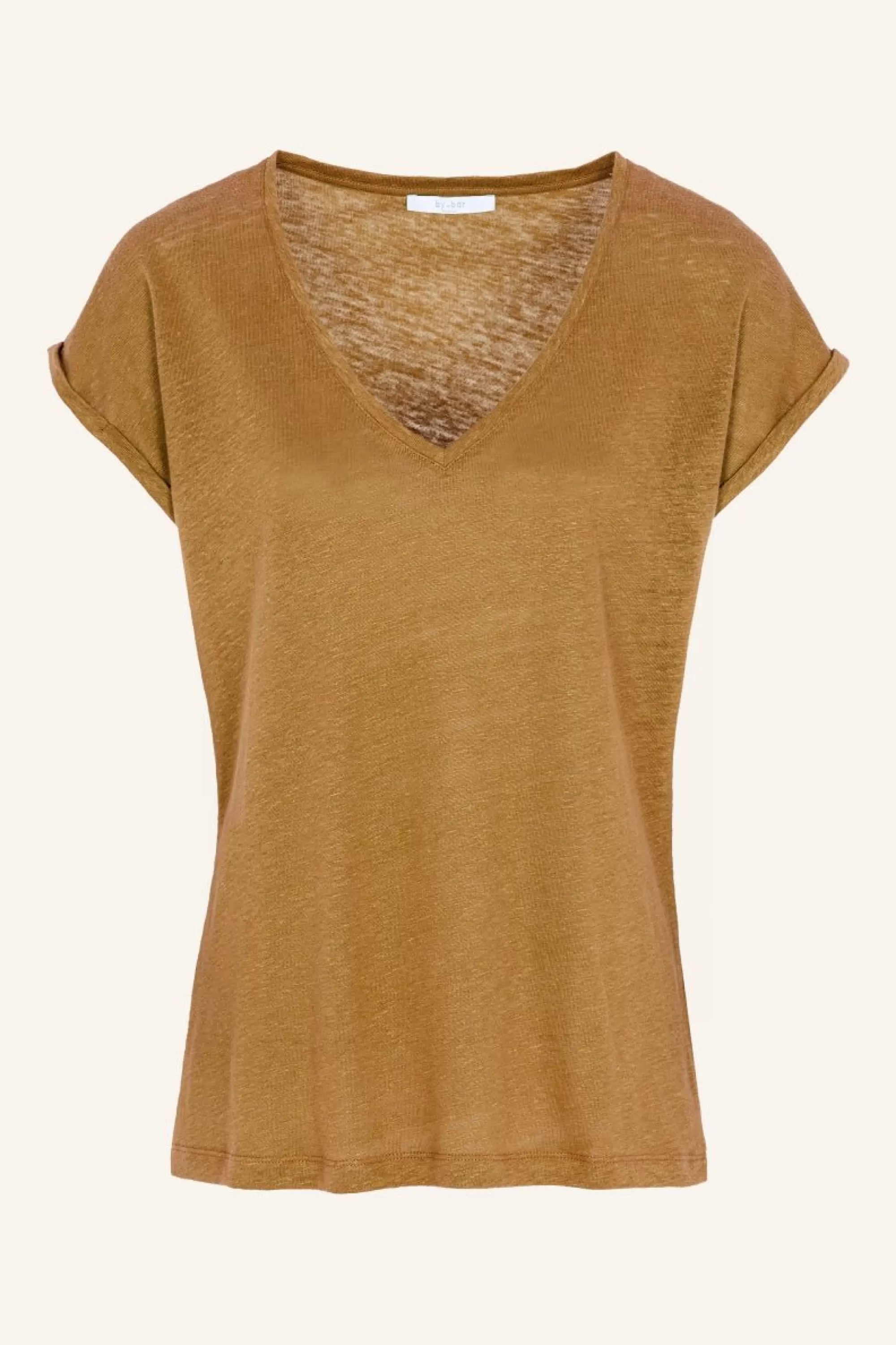 By bar Momi Linen Top Khaki Clearance