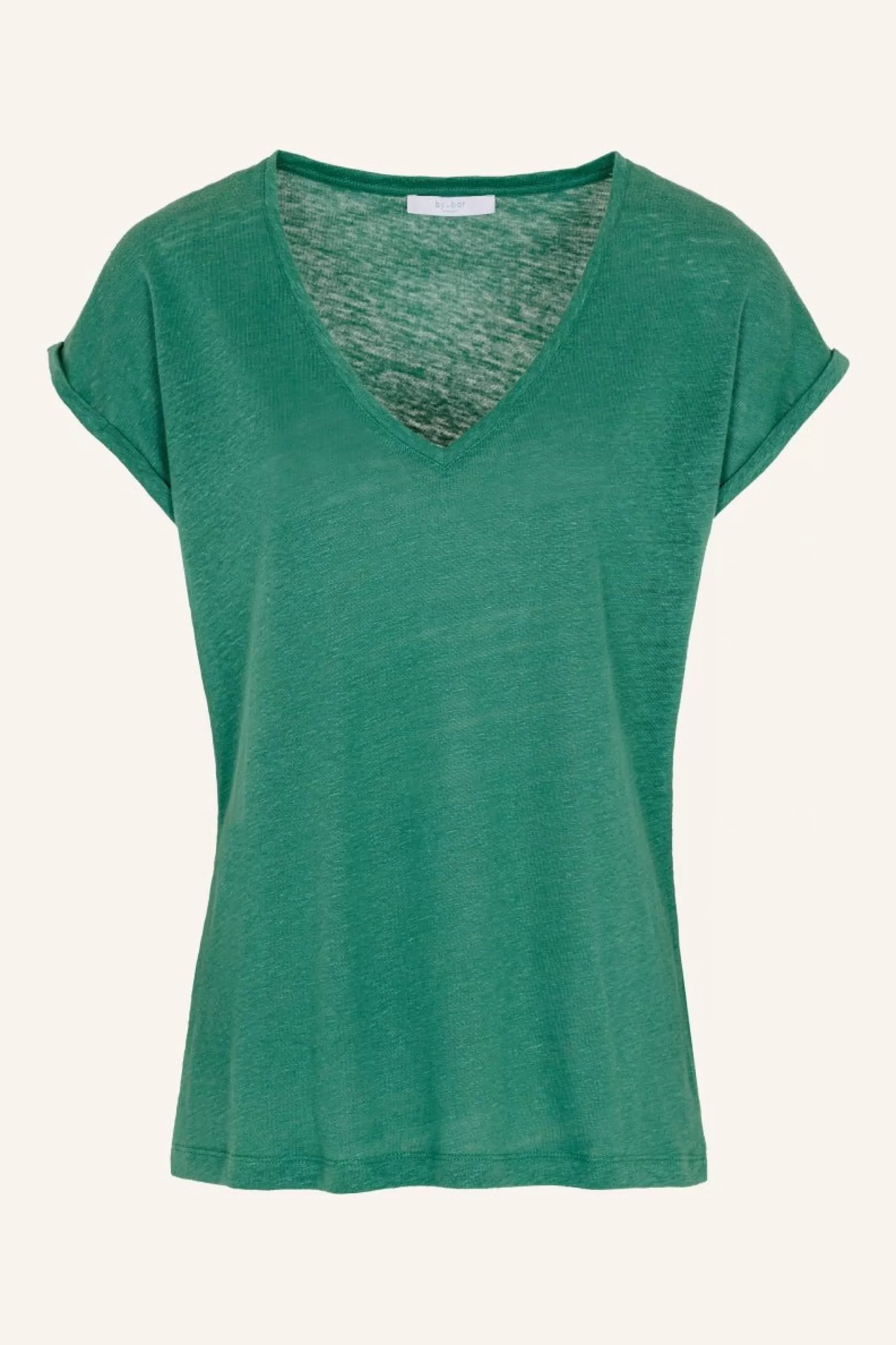 By bar Momi Linen Top Spring-Green Hot