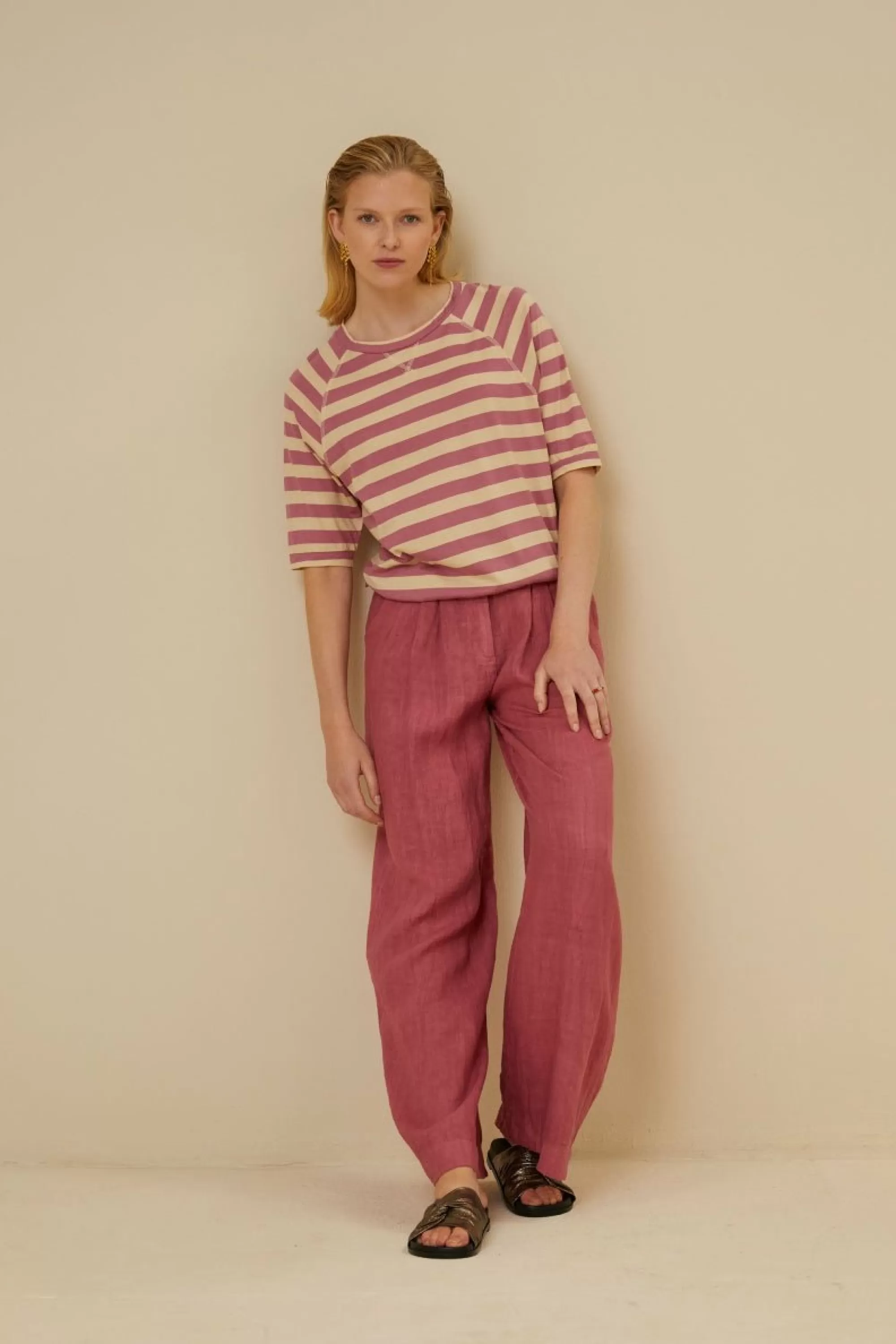 By bar Neva Big V Stripe Top Raspberry Best