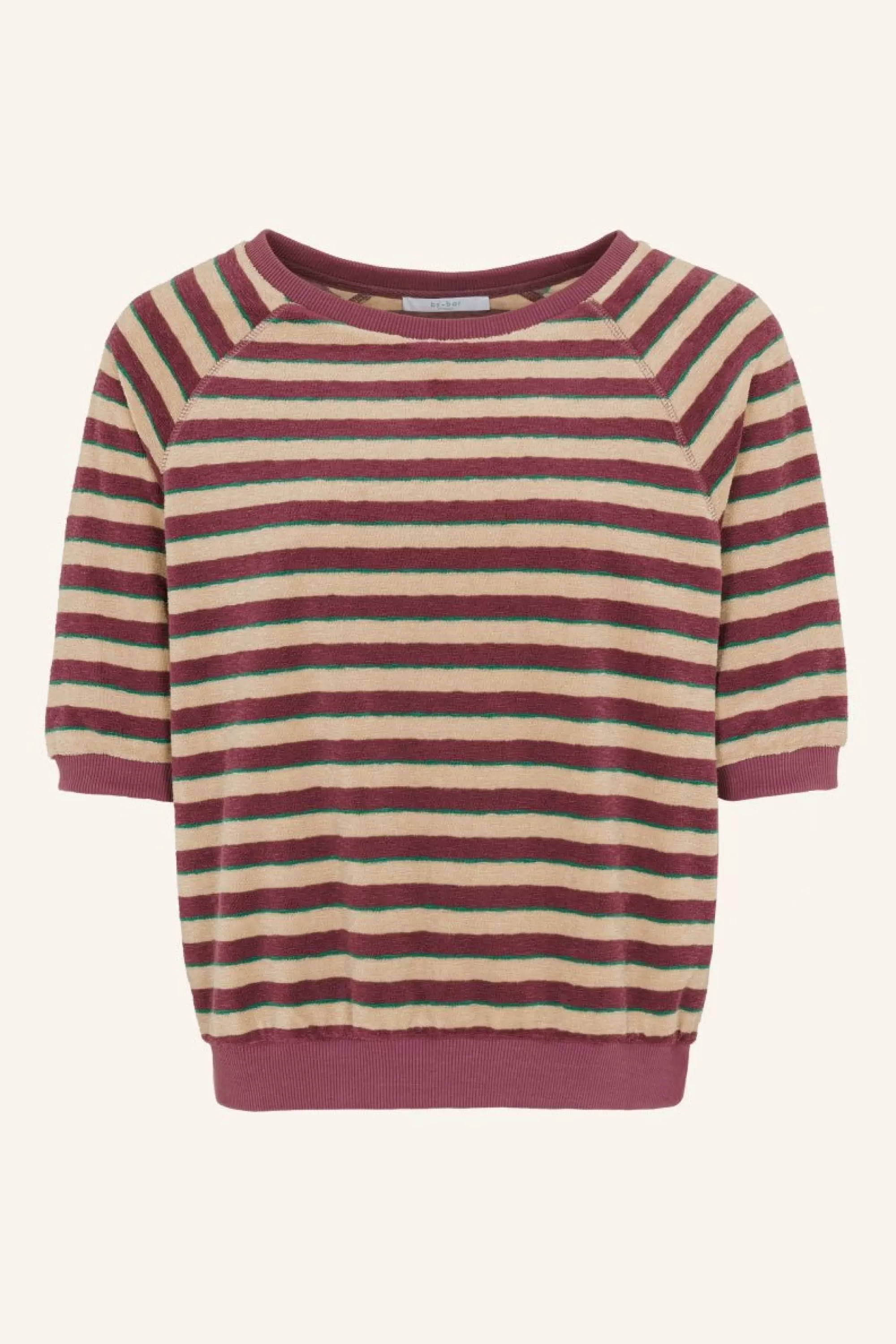 By bar Neva Slub Stripe Top Grape Outlet