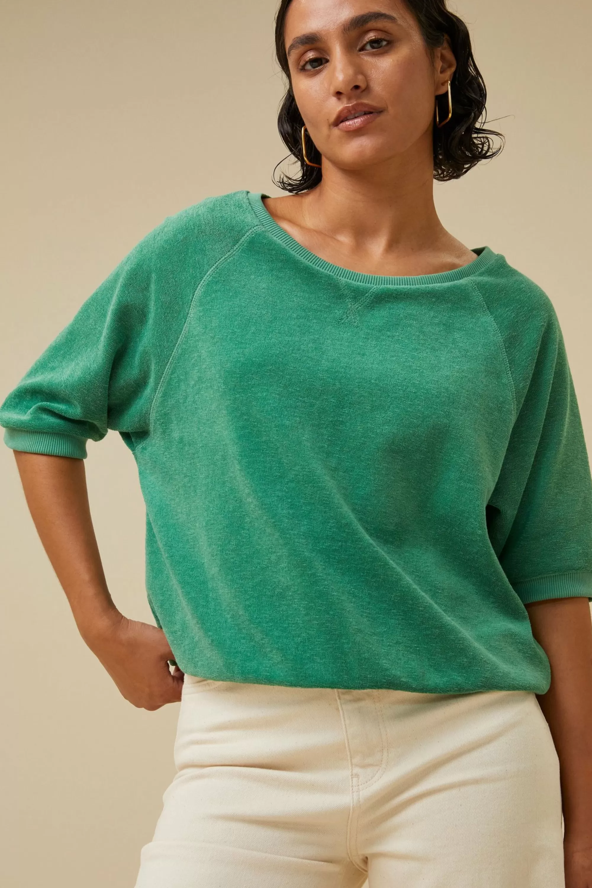 By bar Neva Slub Top Spring-Green Sale