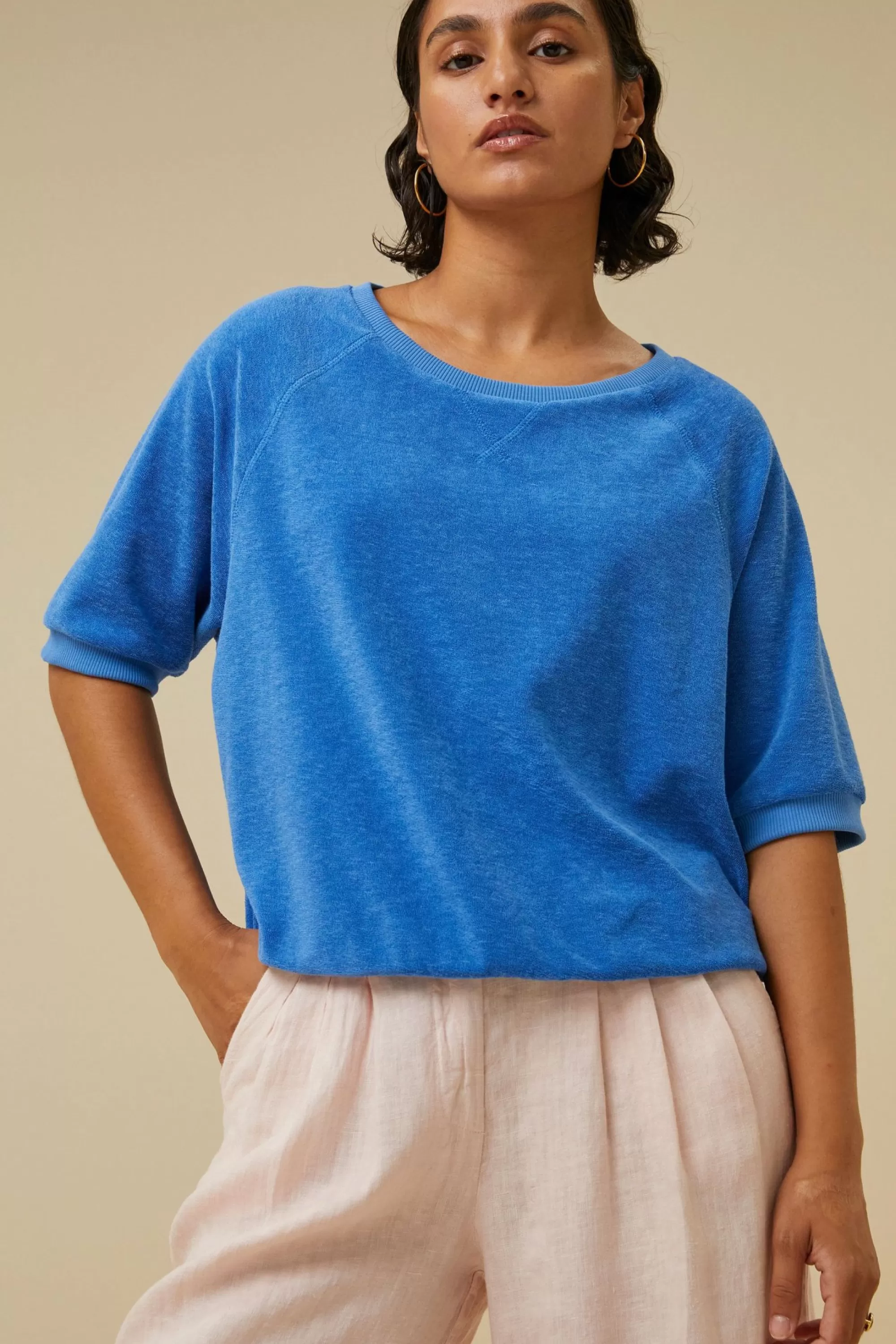 By bar Neva Slub Top Queens-Blue Sale