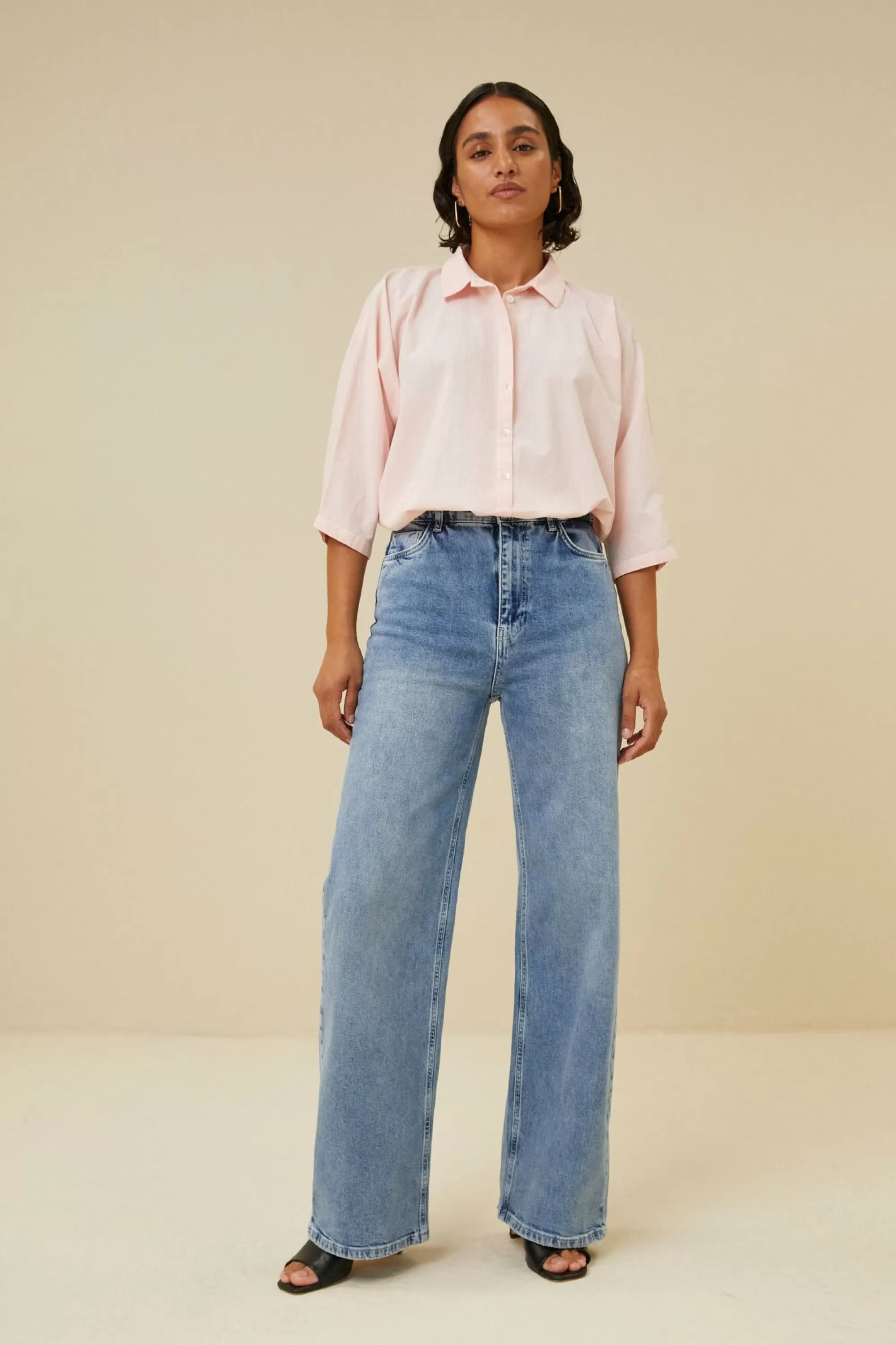 By bar Norel Chambray Blouse Light-Pink Hot