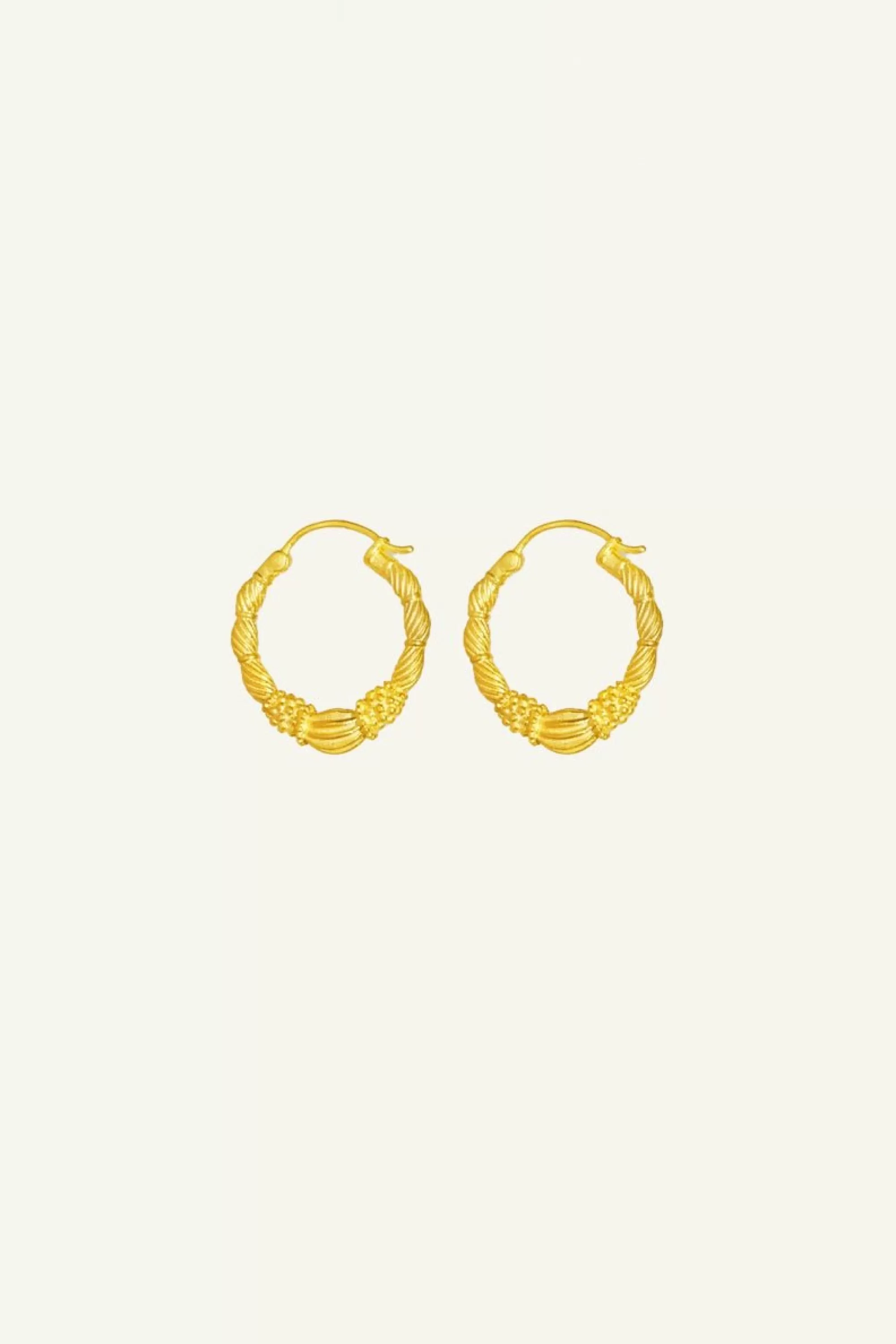 By bar Pd Art Hoop Earring Medium Gold New