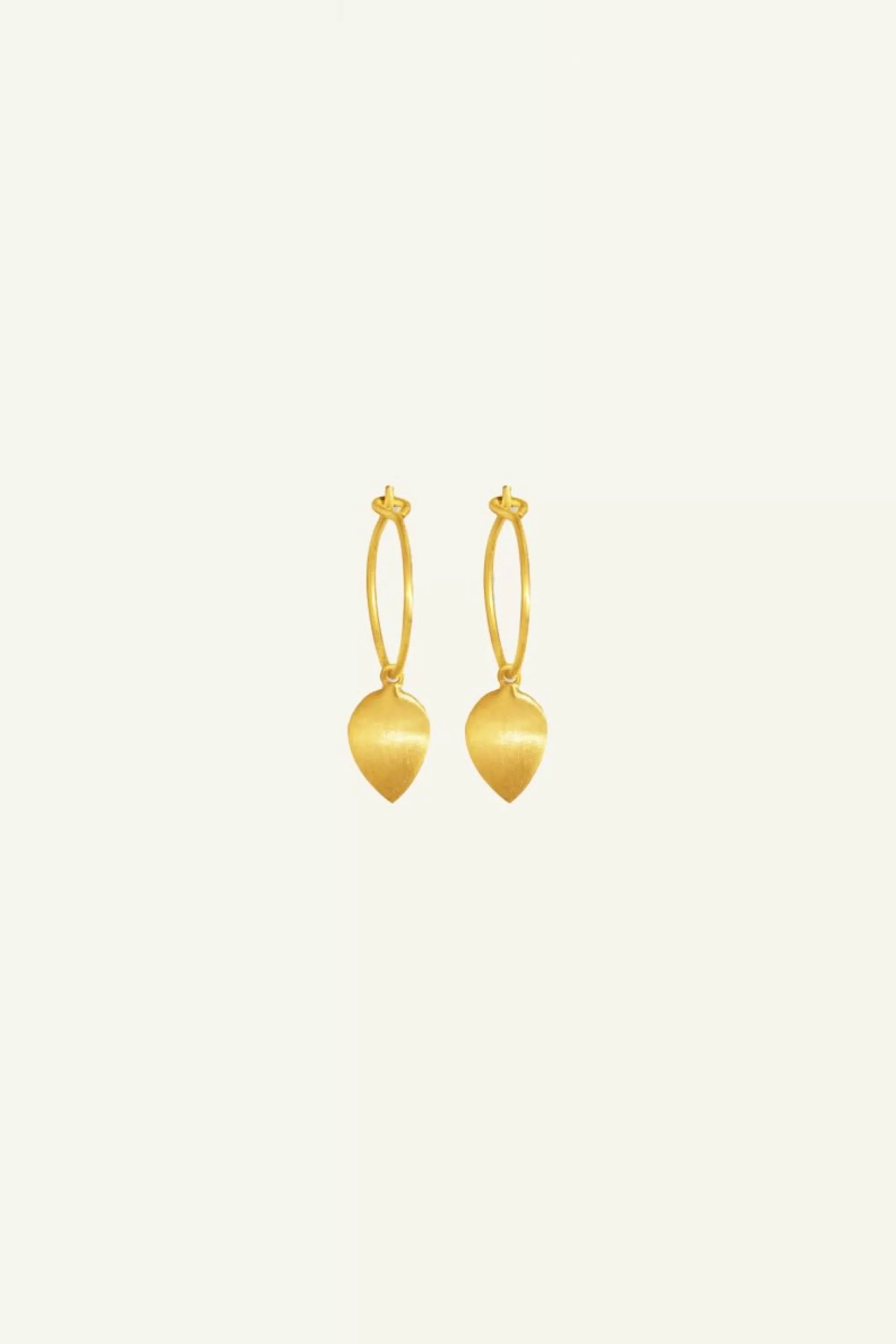 By bar Pd Leave Hoop Earring Gold Best