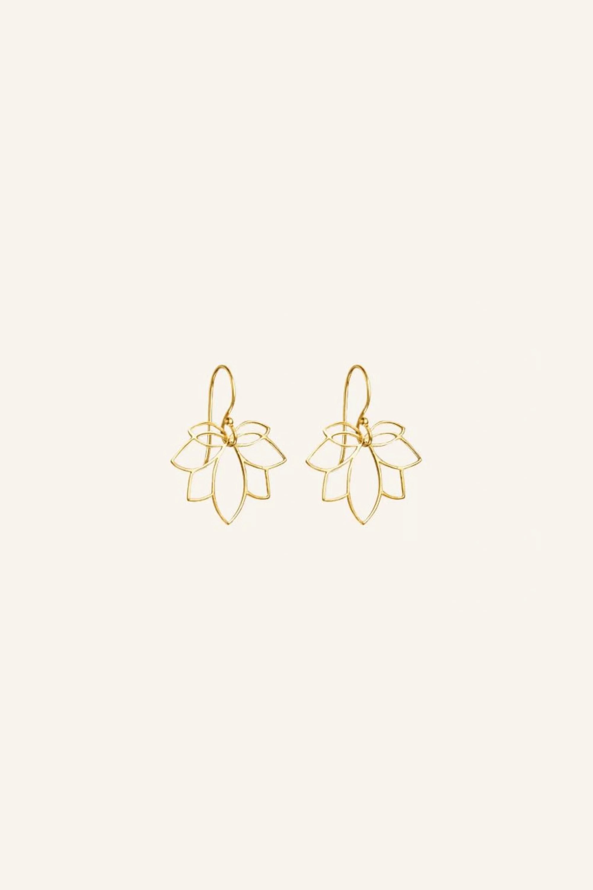 By bar Pd Lotus Earring Gold Fashion