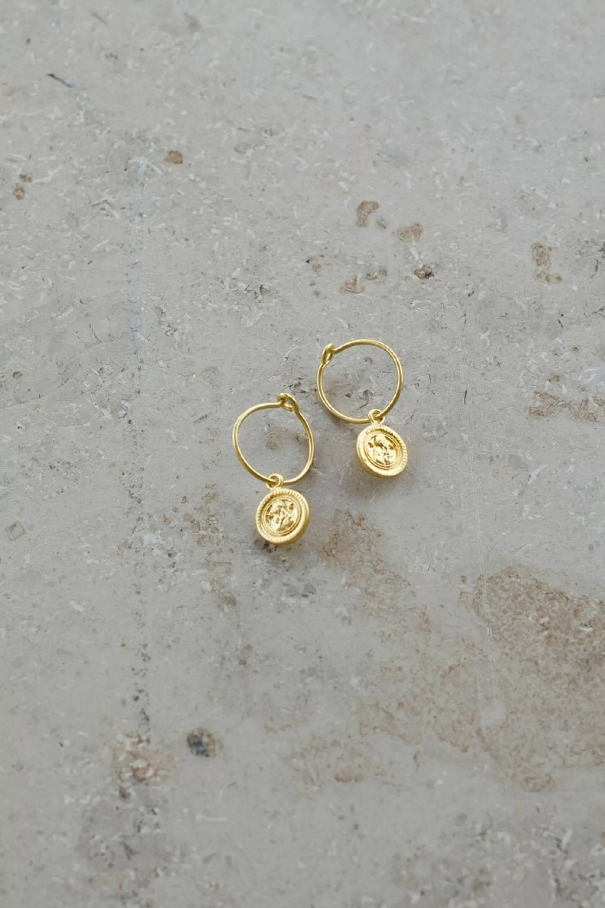 By bar Pd Maria Round Earring Gold Fashion