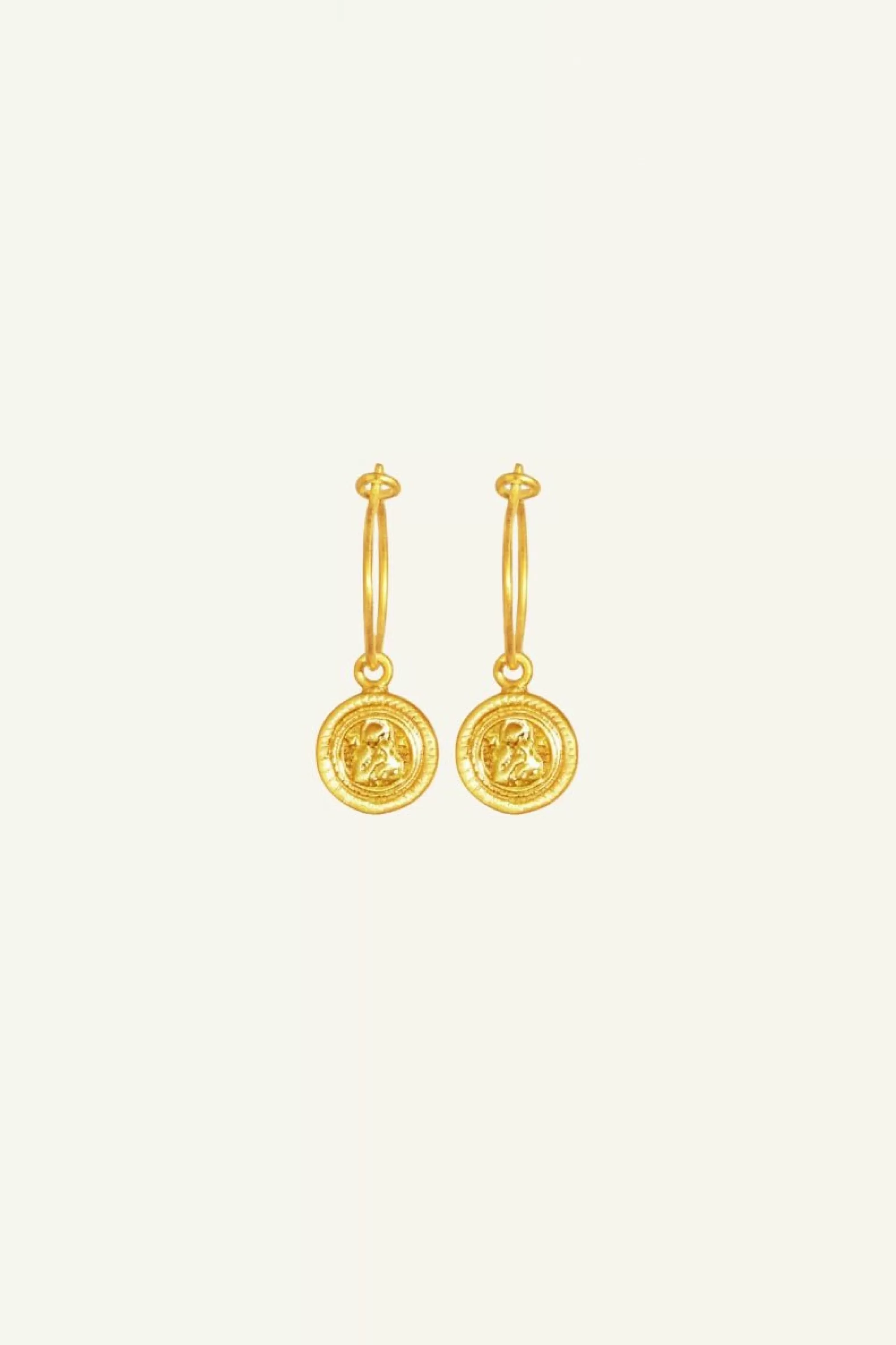 By bar Pd Maria Round Earring Gold Fashion