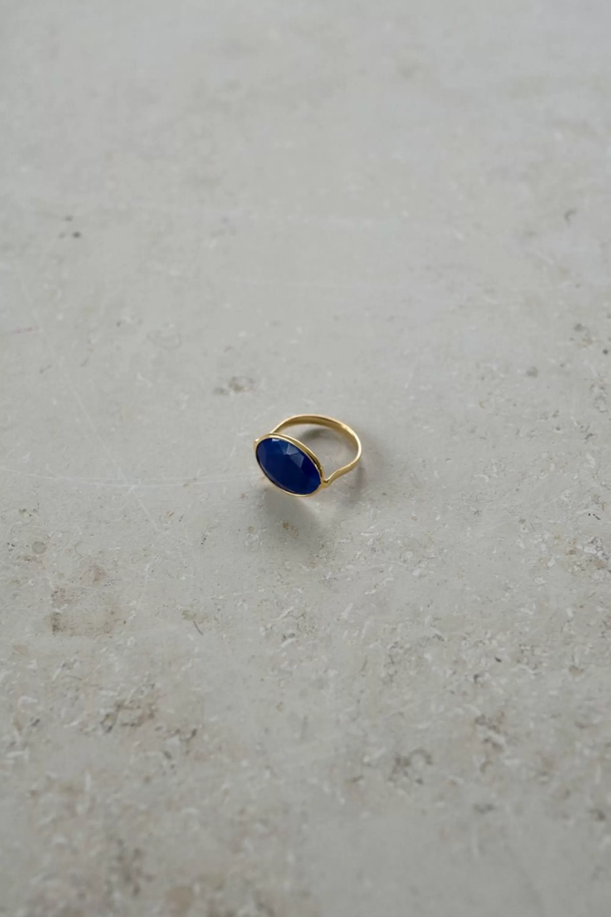 By bar Pd Oval Ring Blue New