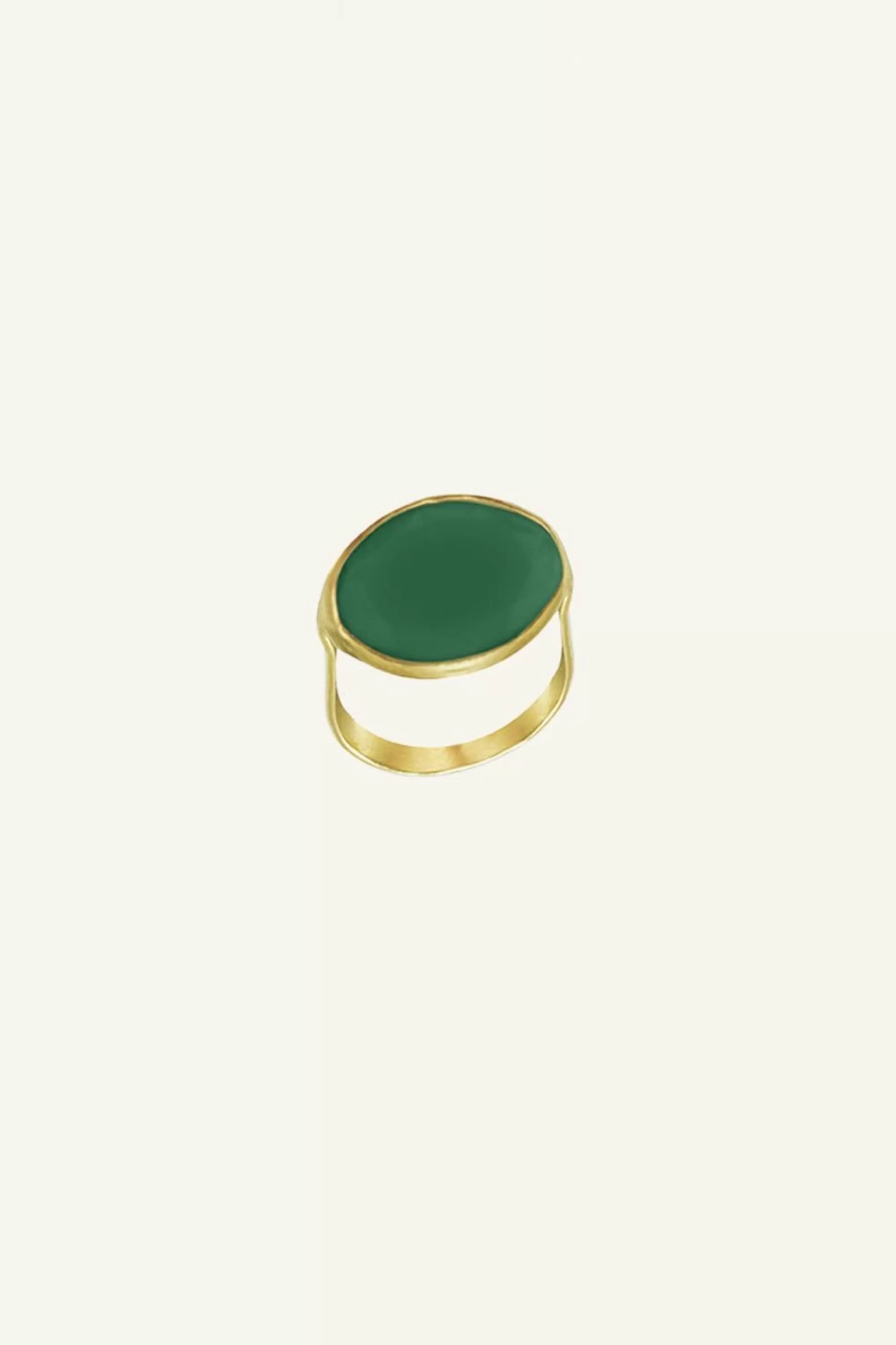 By bar Pd Oval Ring Green Clearance