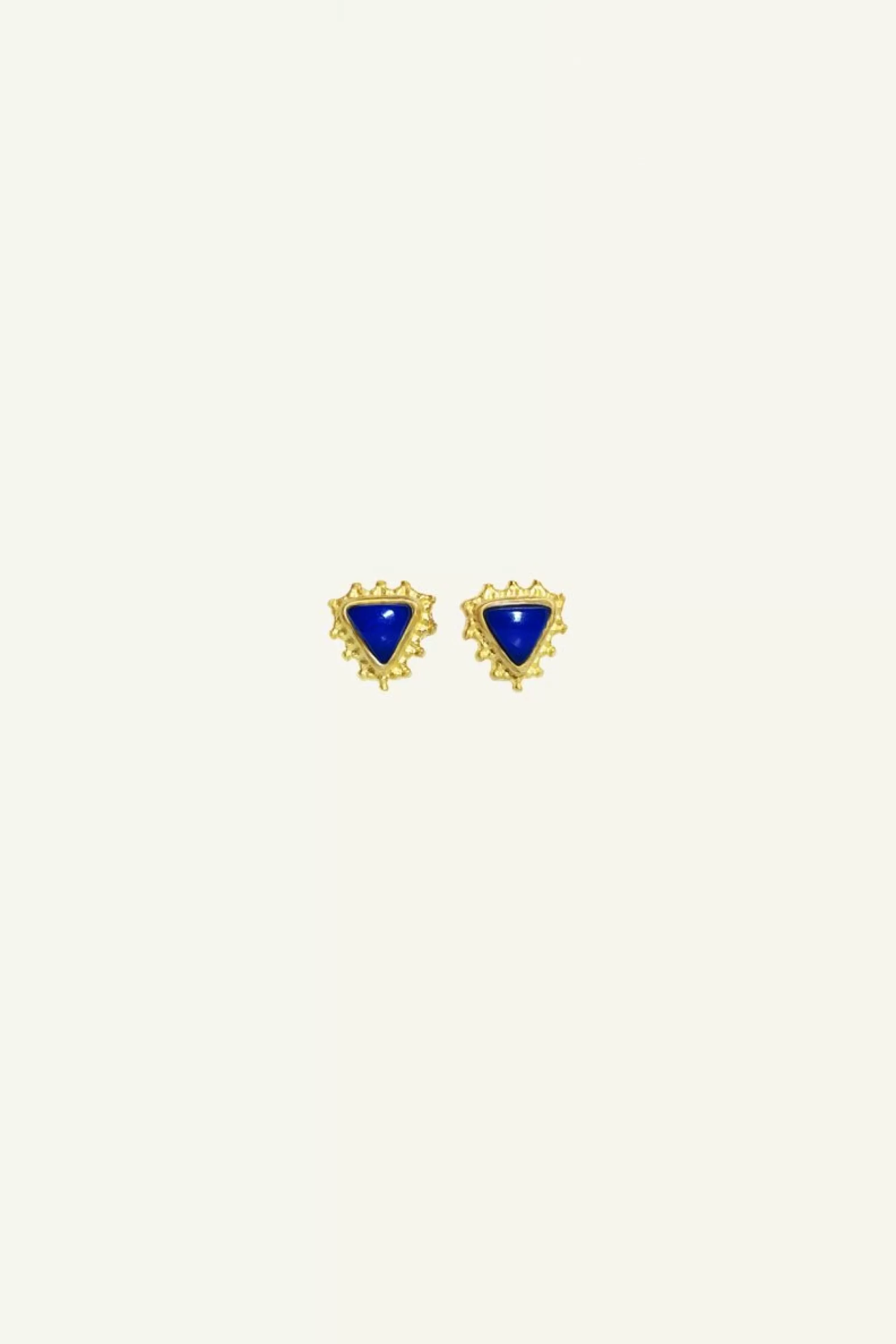 By bar Pd Triangle Stud Earring Blue Store