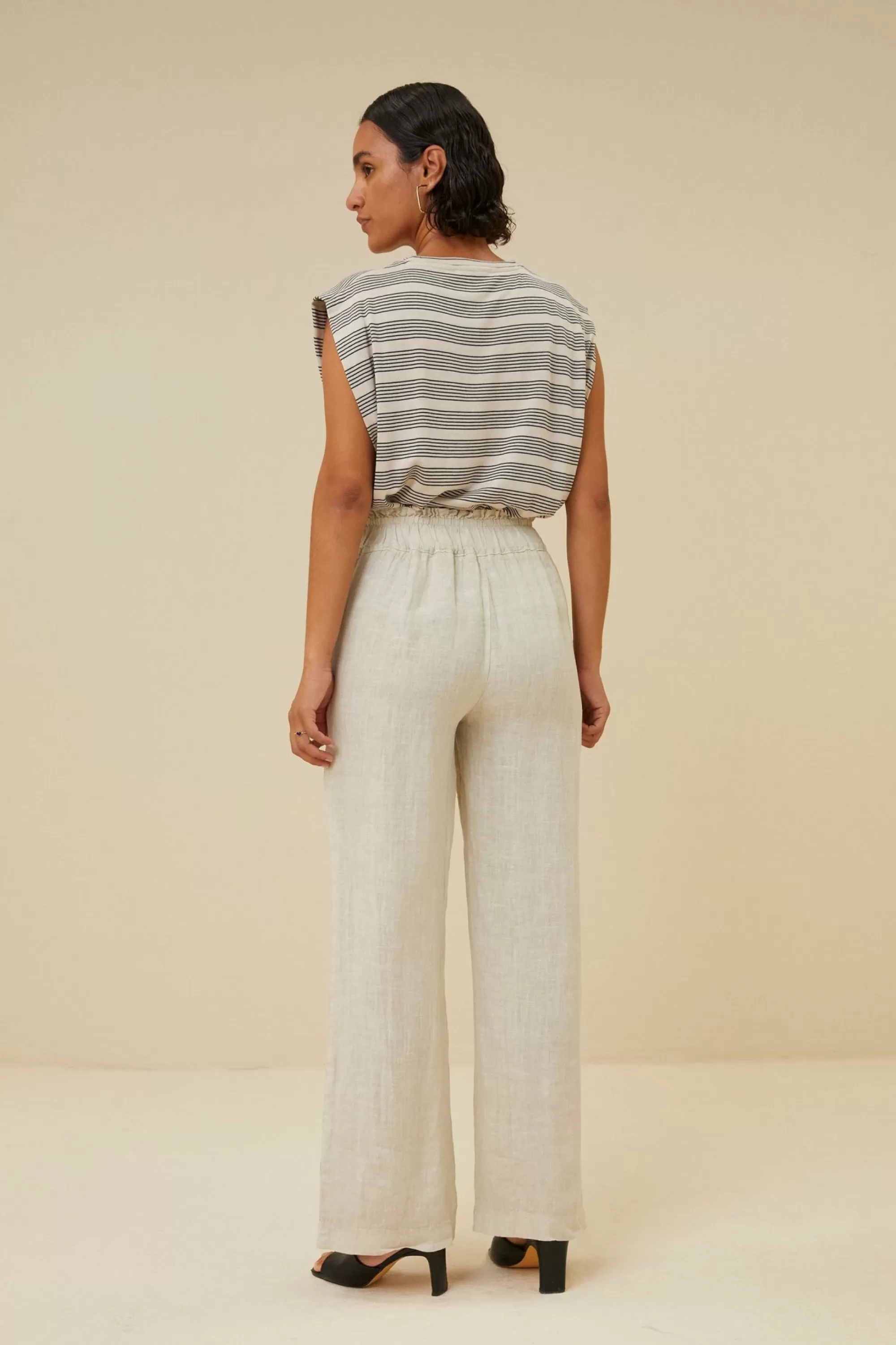 By bar Robyn Linen Pant Chalk Cheap