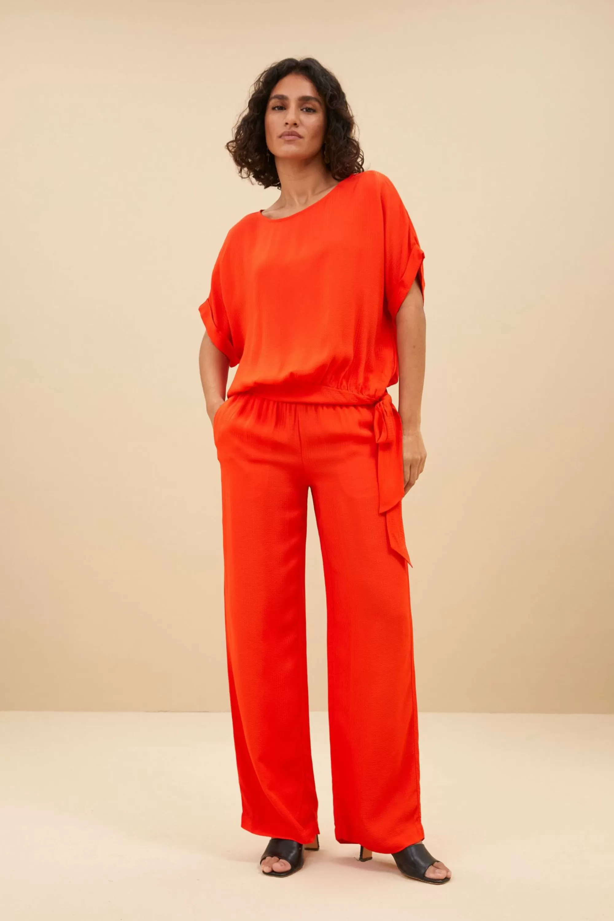 By bar Robyn Satin Stripe Pant Bright-Poppy Store