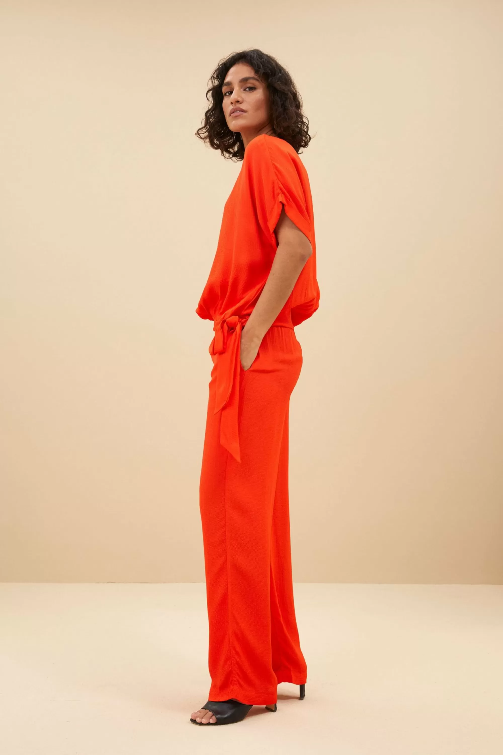 By bar Robyn Satin Stripe Pant Bright-Poppy Store