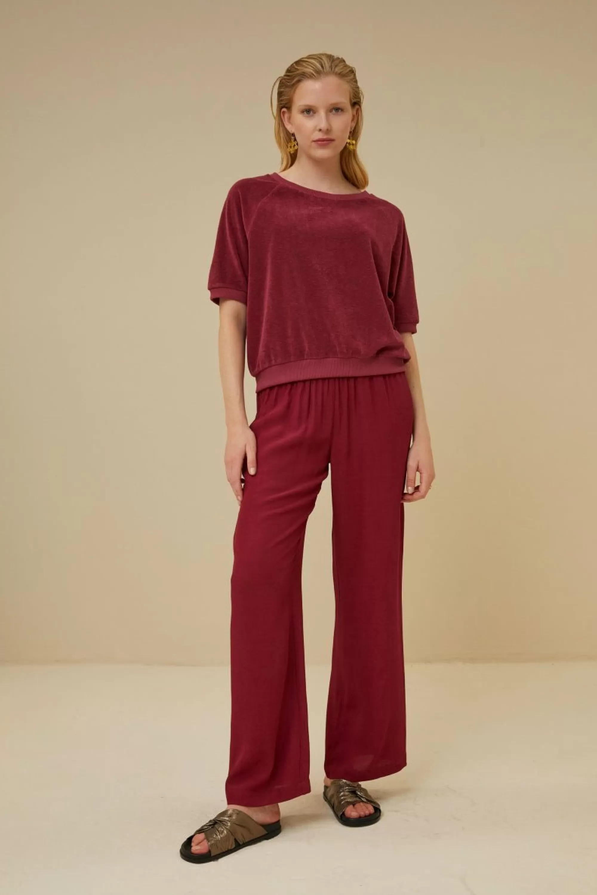 By bar Robyn Viscose Pant Grenache Sale