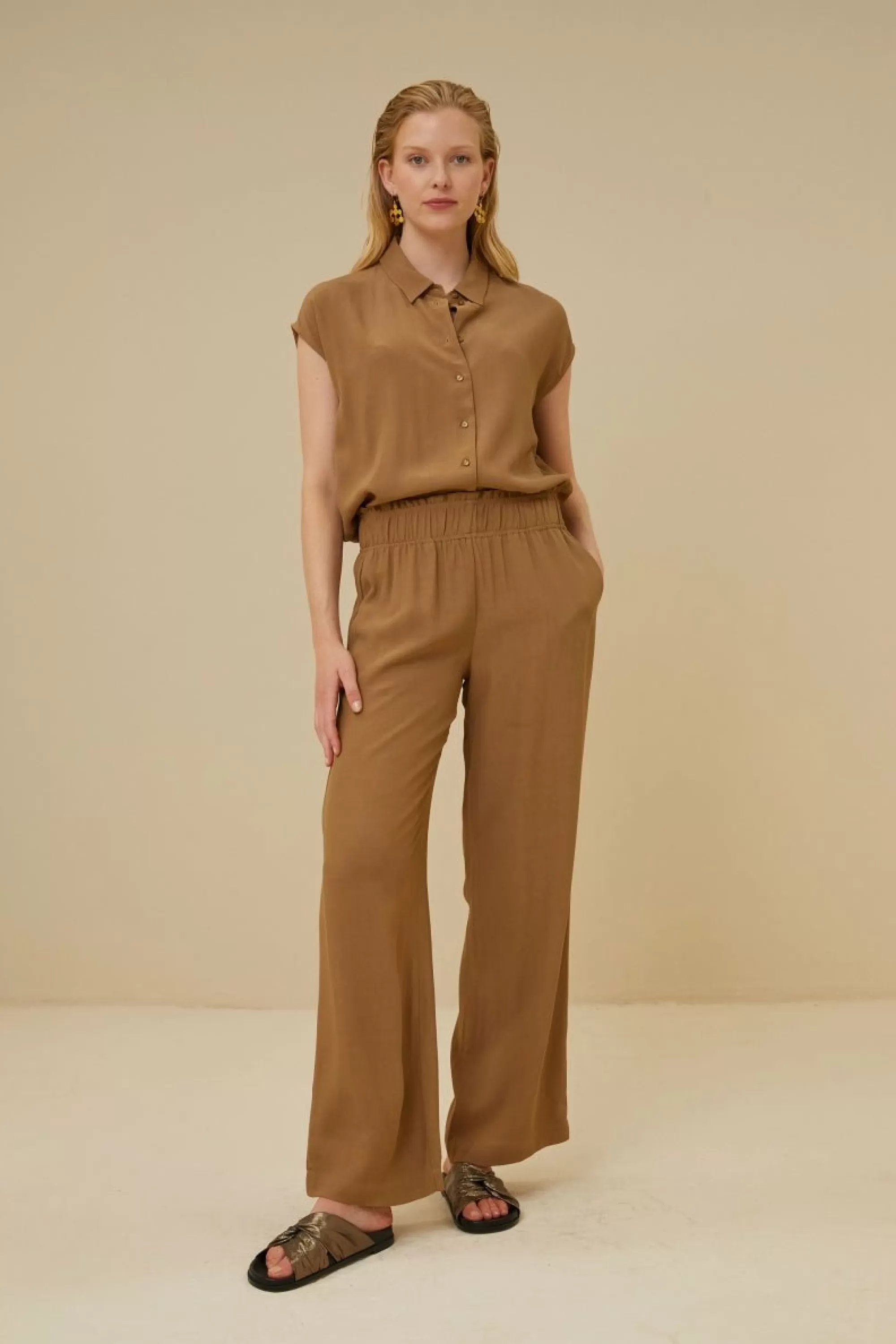 By bar Robyn Viscose Pant Khaki New