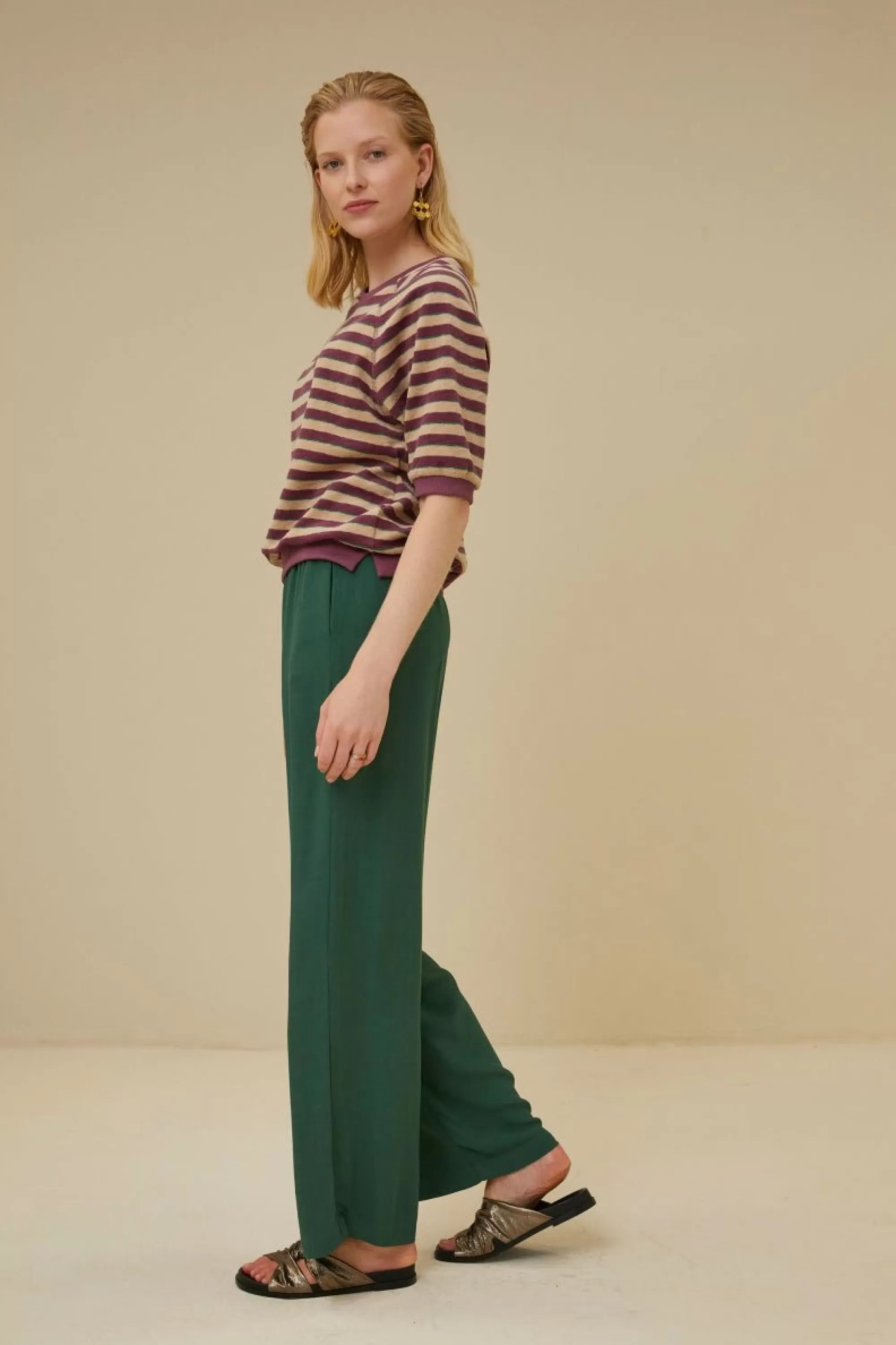 By bar Robyn Viscose Pant Deep-Green Cheap