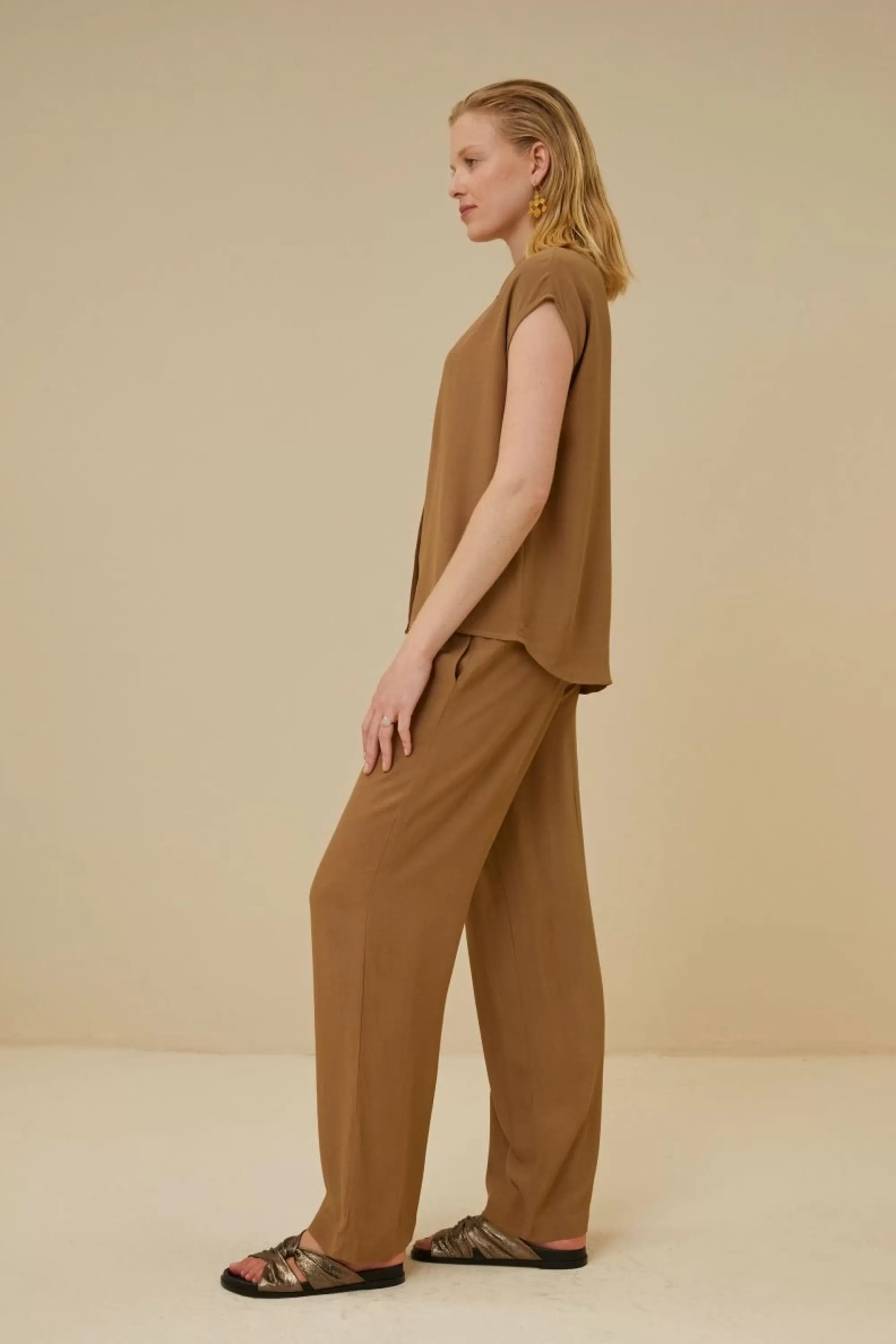 By bar Robyn Viscose Pant Khaki New