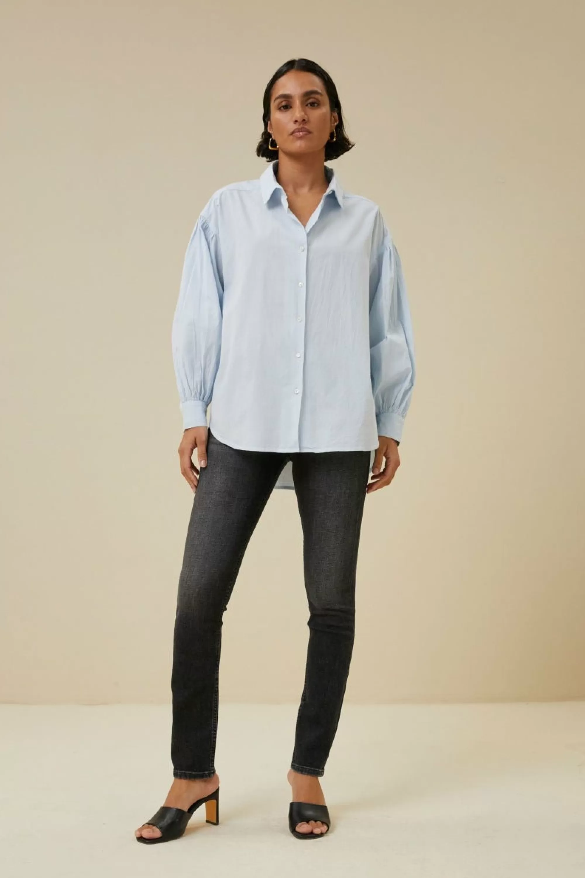 By bar Sarah Chambray Blouse Light-Blue Shop