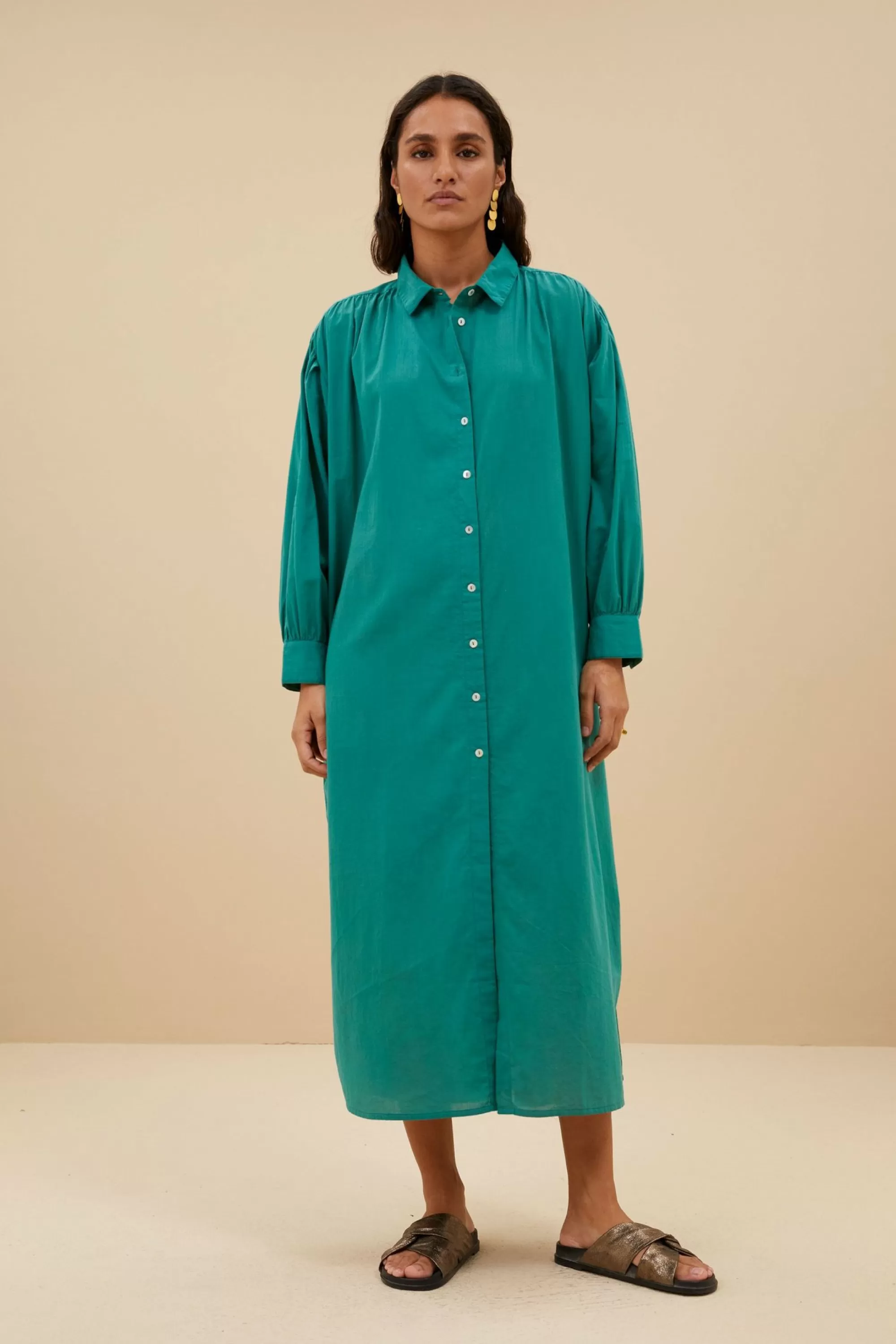 By bar Shirt Dress Spring-Green Best Sale