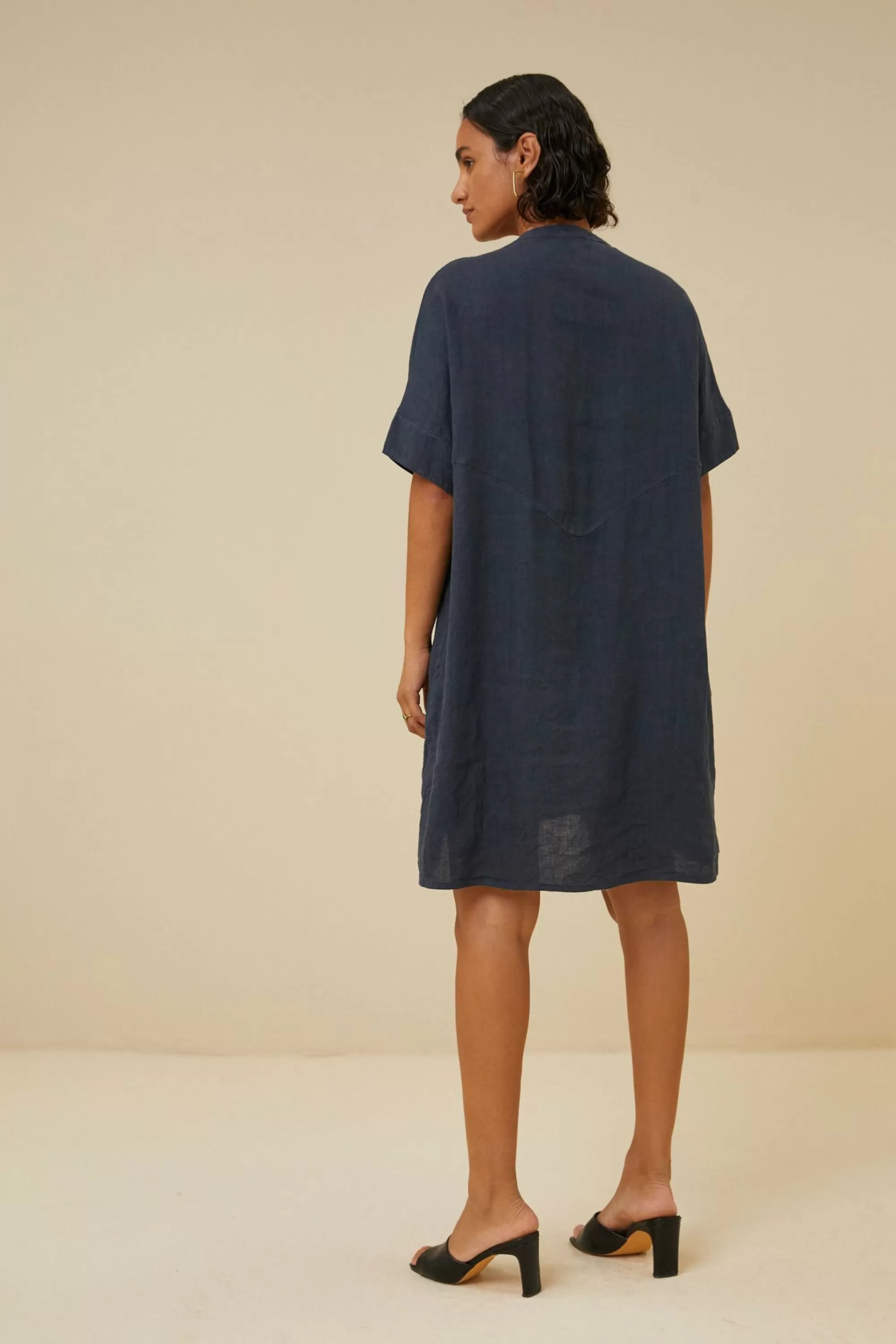 By bar Tais Linen Dress Midnight Shop