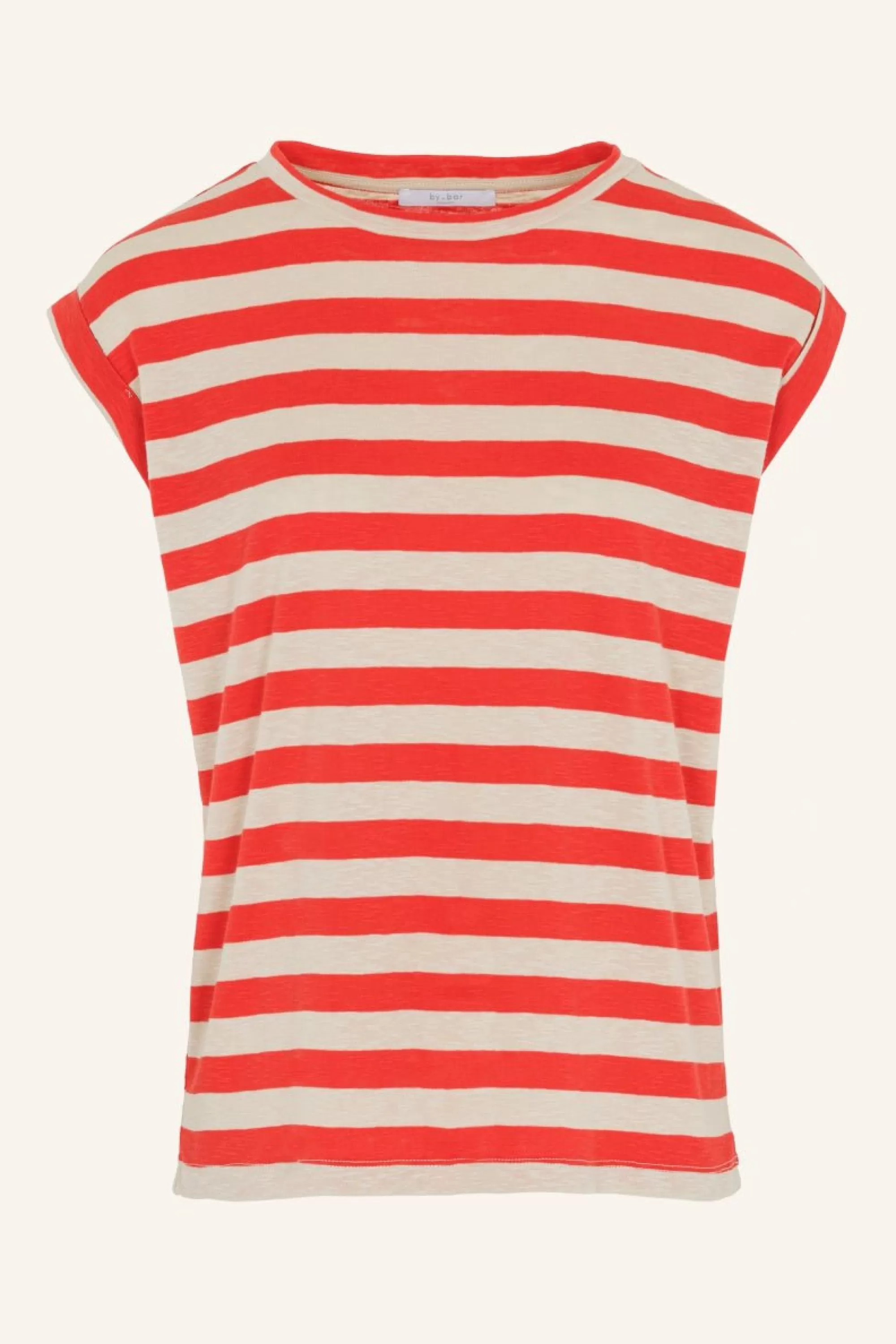 By bar Thelma Big Stripe Top Poppy-Red Online