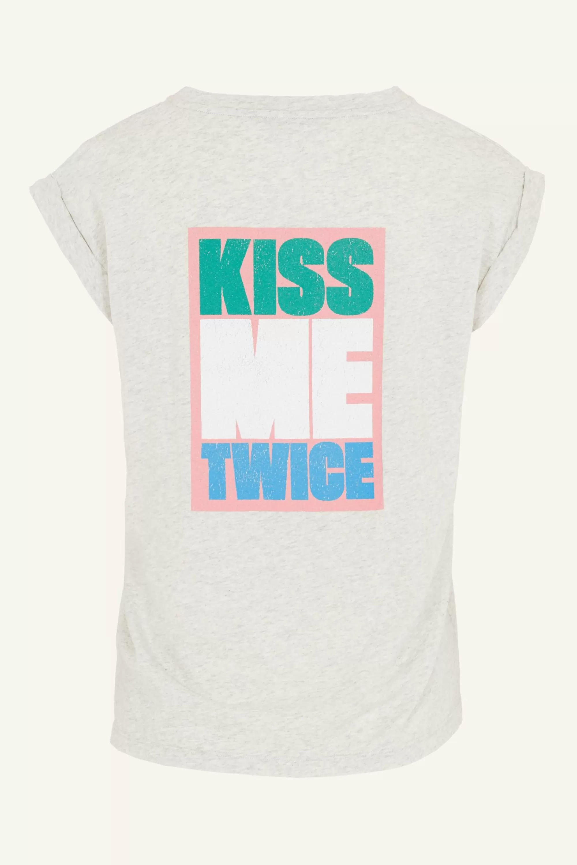 By bar Thelma Kiss B Top Light-Grey-Melee Sale