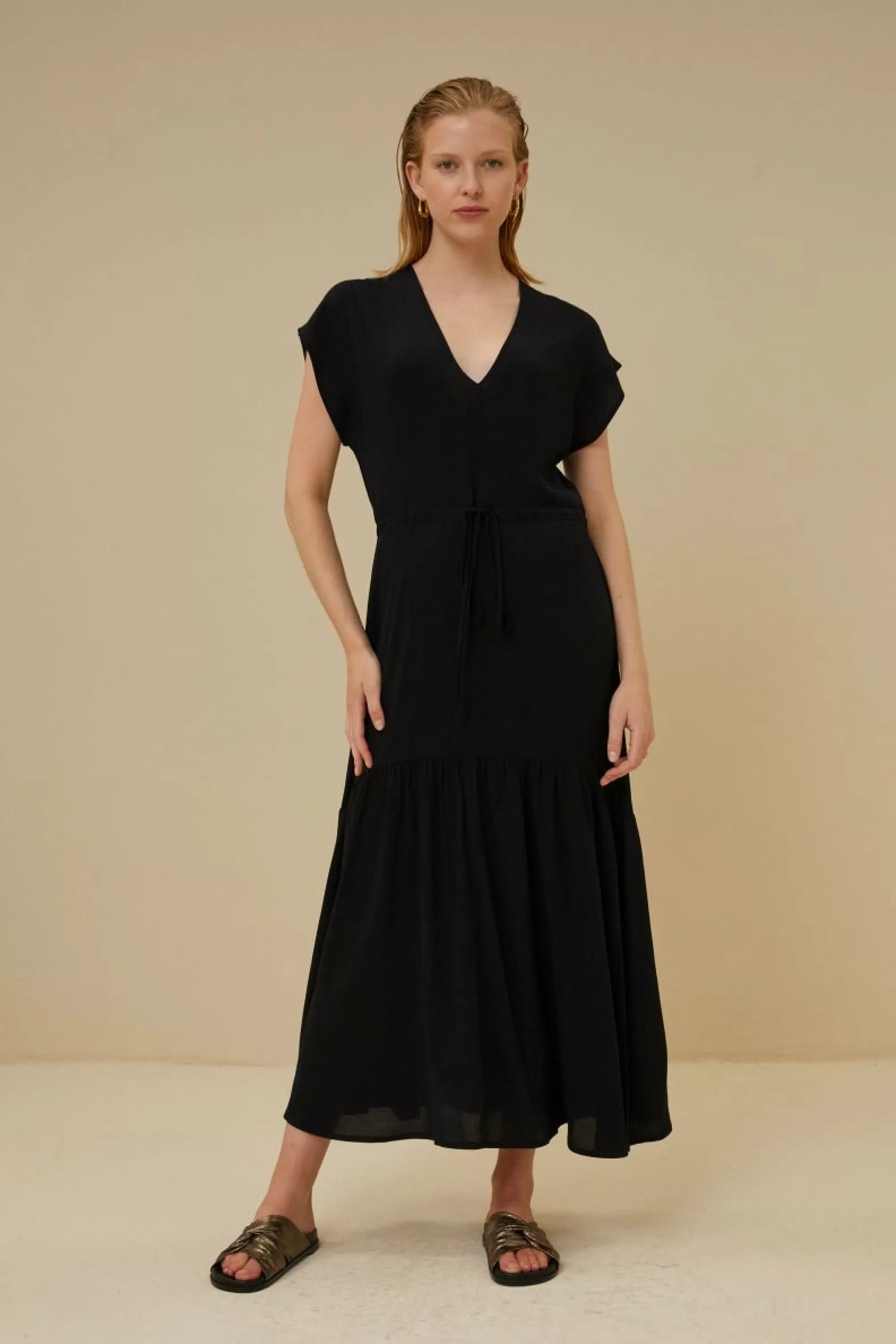 By bar Viona Viscose Dress Jet-Black Best Sale