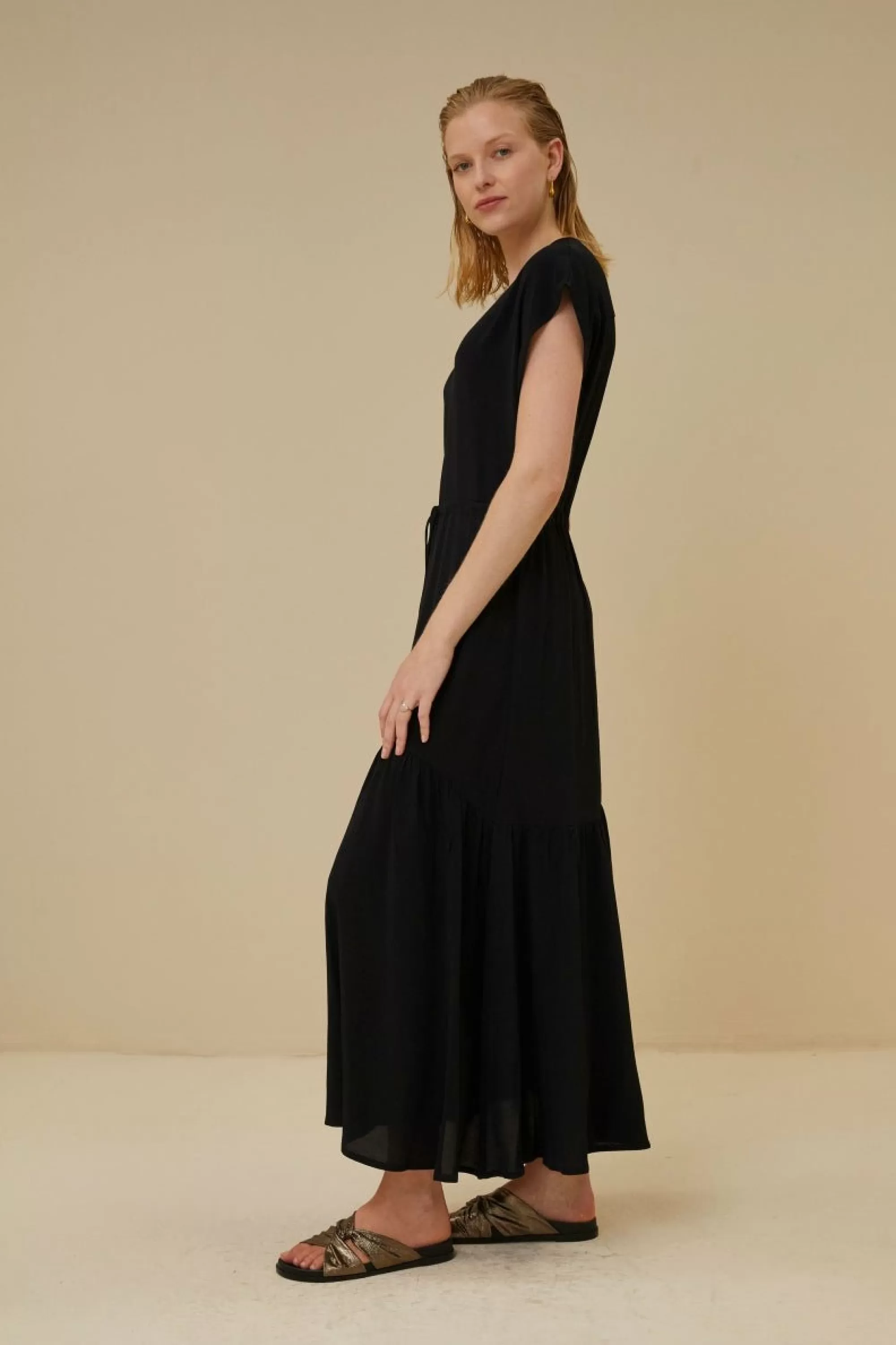 By bar Viona Viscose Dress Jet-Black Best Sale